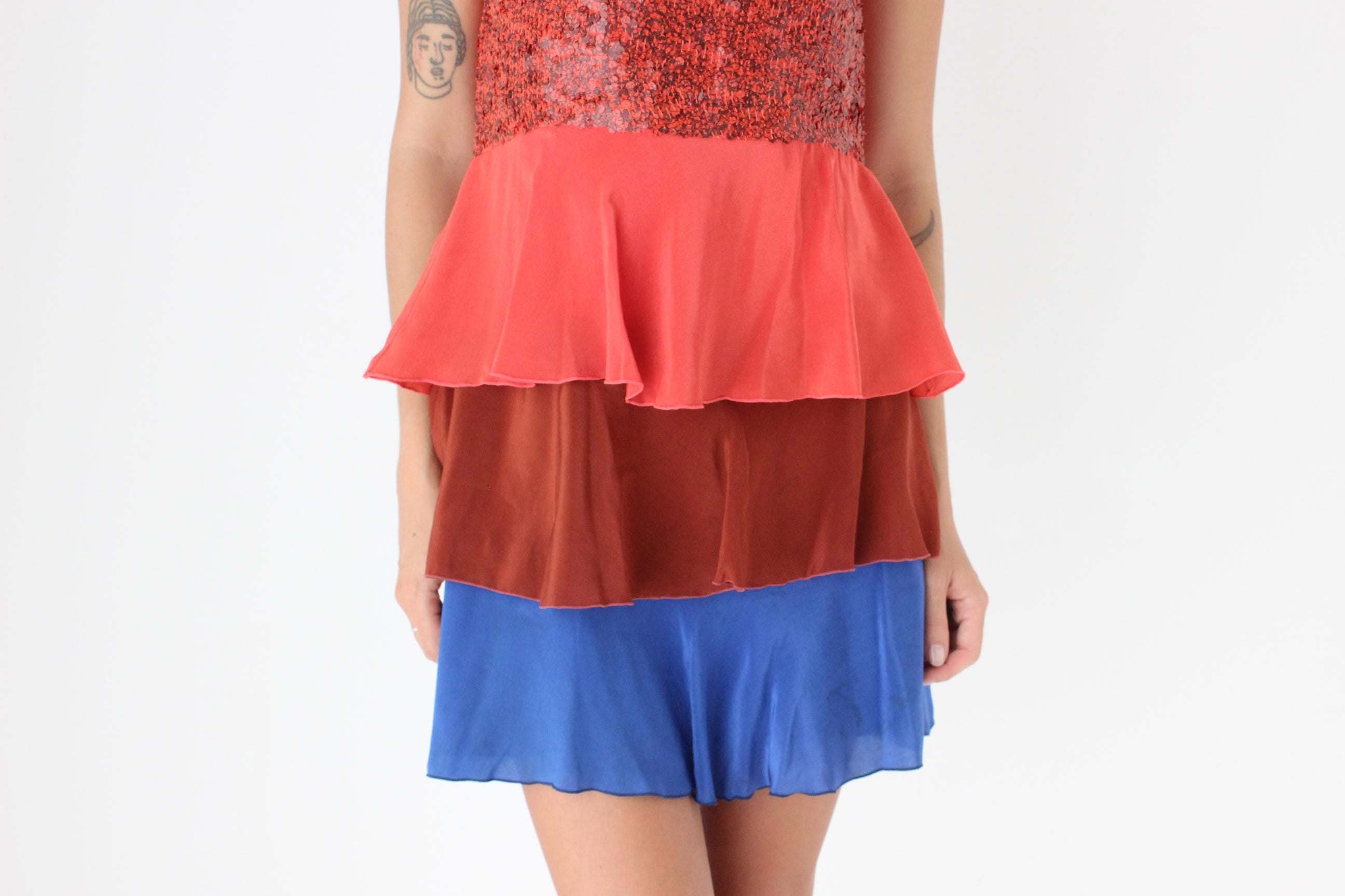 Y2K Silk Colourblock Mini