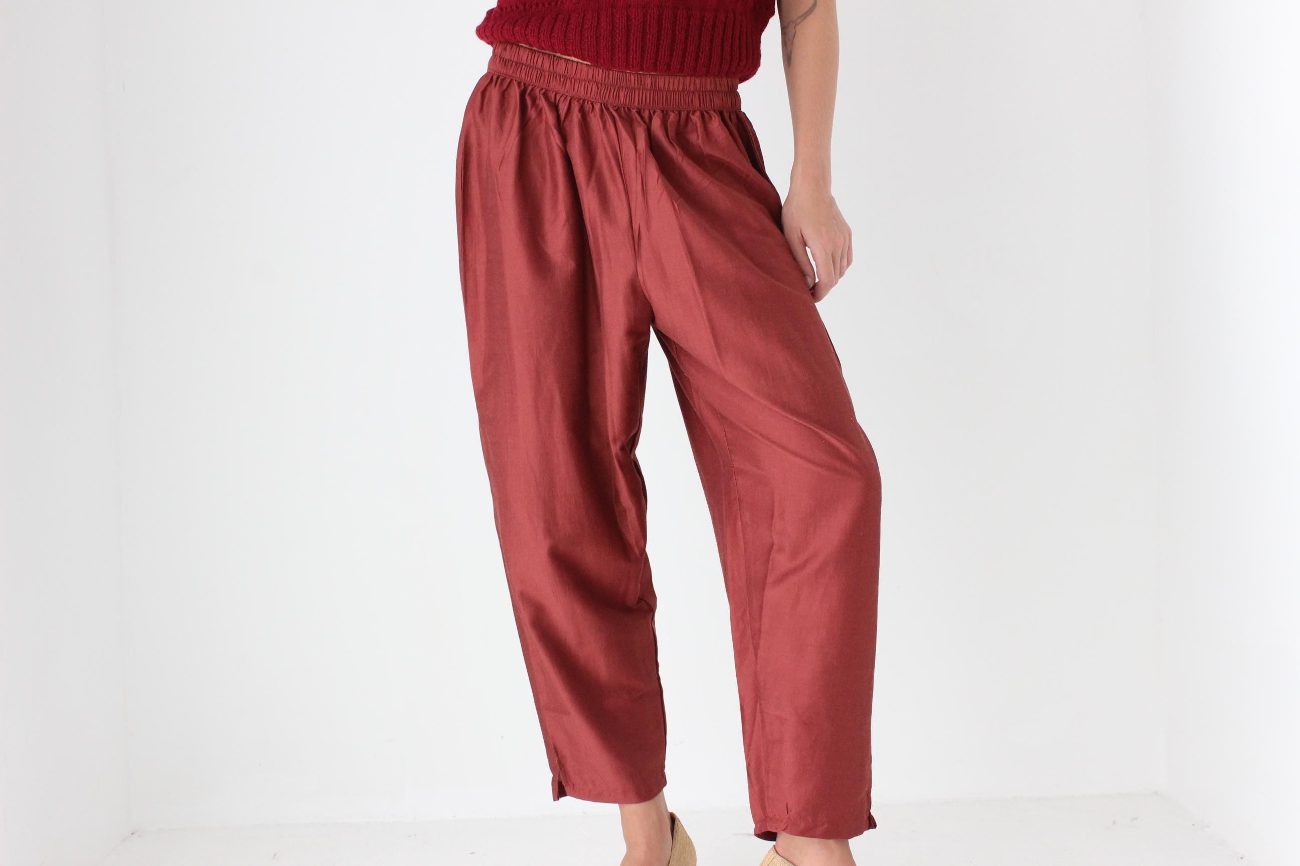 90s Relaxed Stretch Waist Slouch Trousers