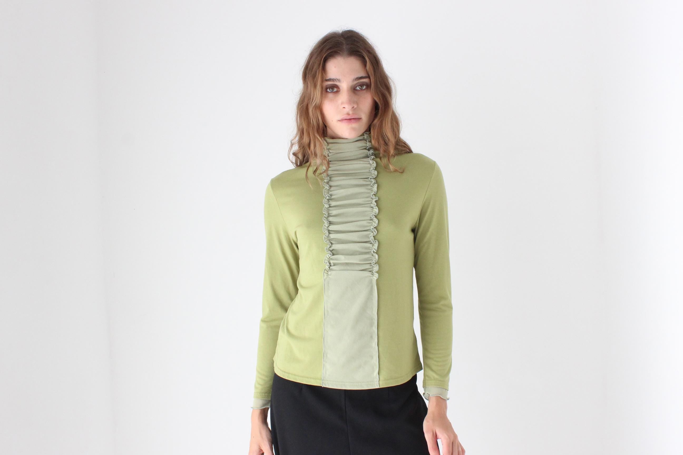 Futuristic Y2K Ruched Tulle Textural Top