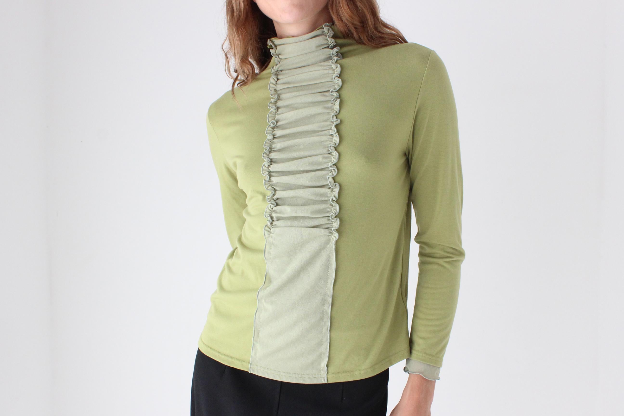 Futuristic Y2K Ruched Tulle Textural Top