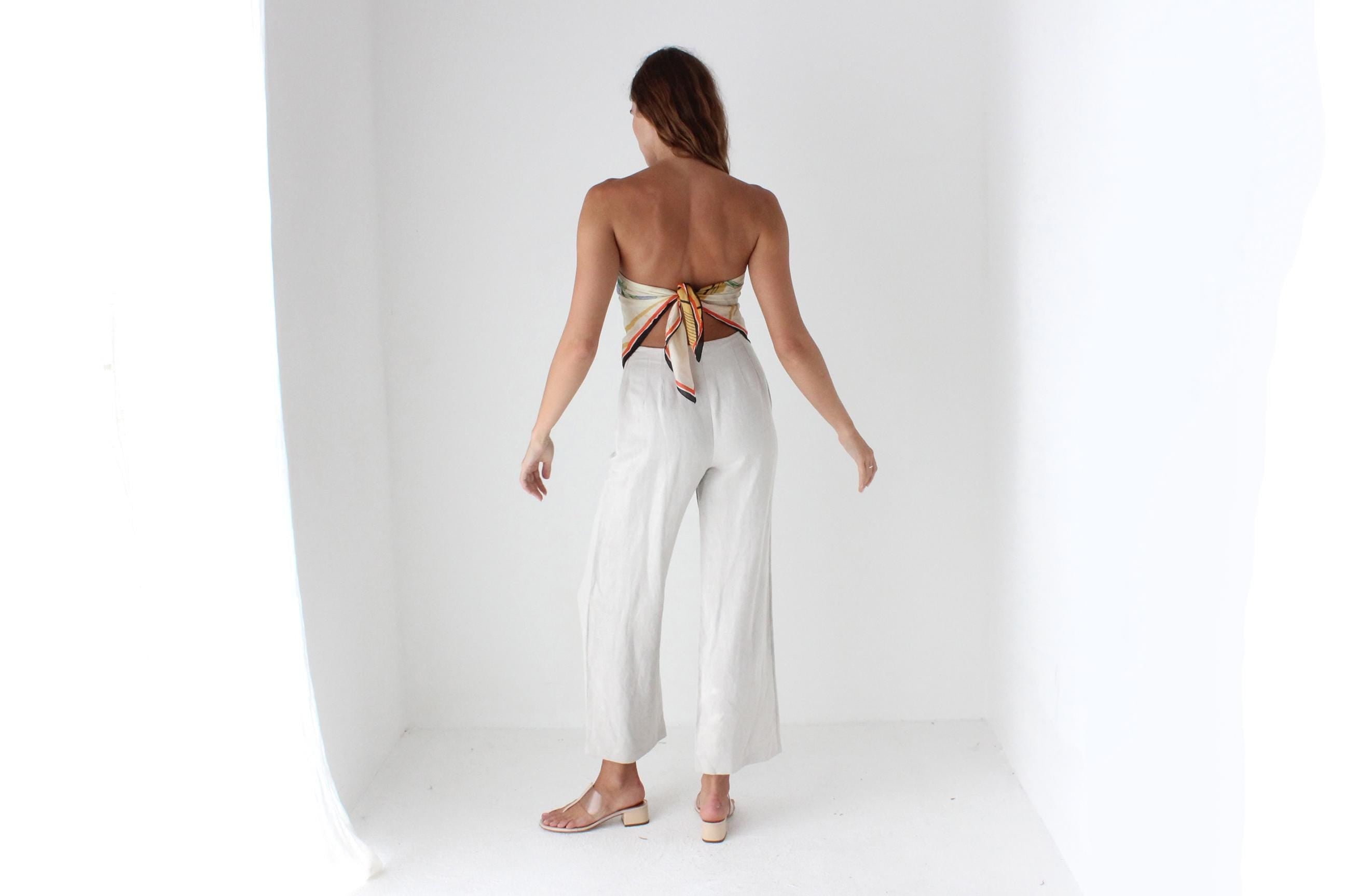 Beautifully Cut 90s Italian Linen Pants