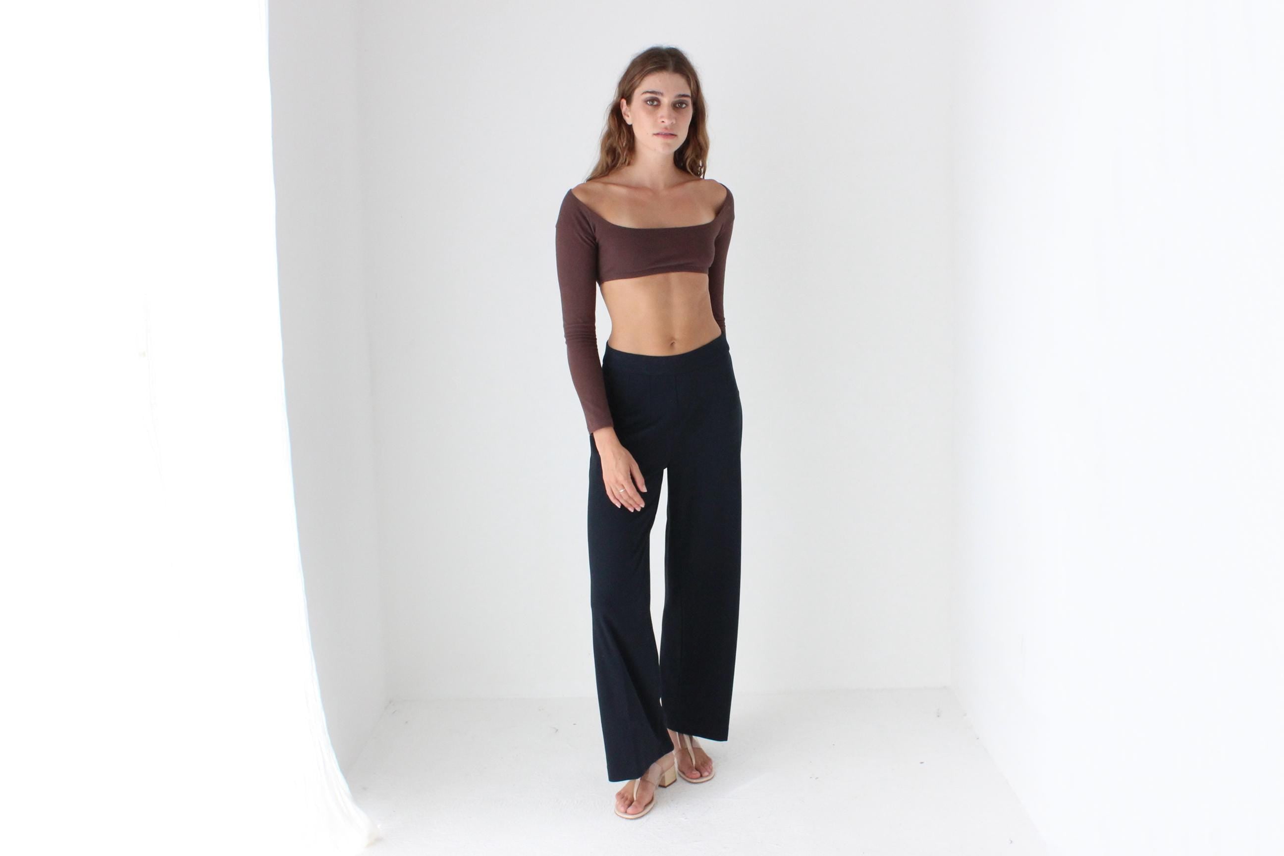 Super Comfy 90s Navy Jersey Wide Leg Pants