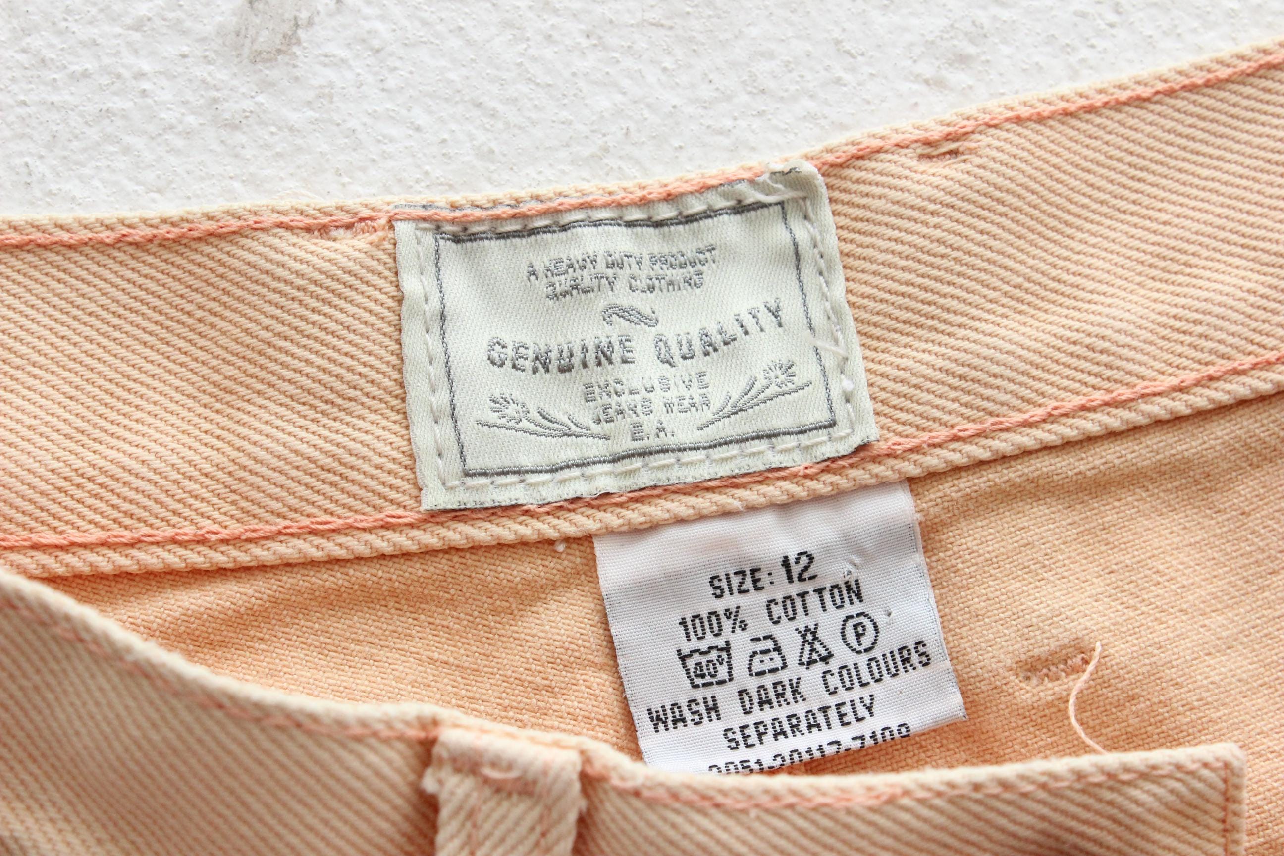 Cutest 80s Pastel Peach Denim Shorts