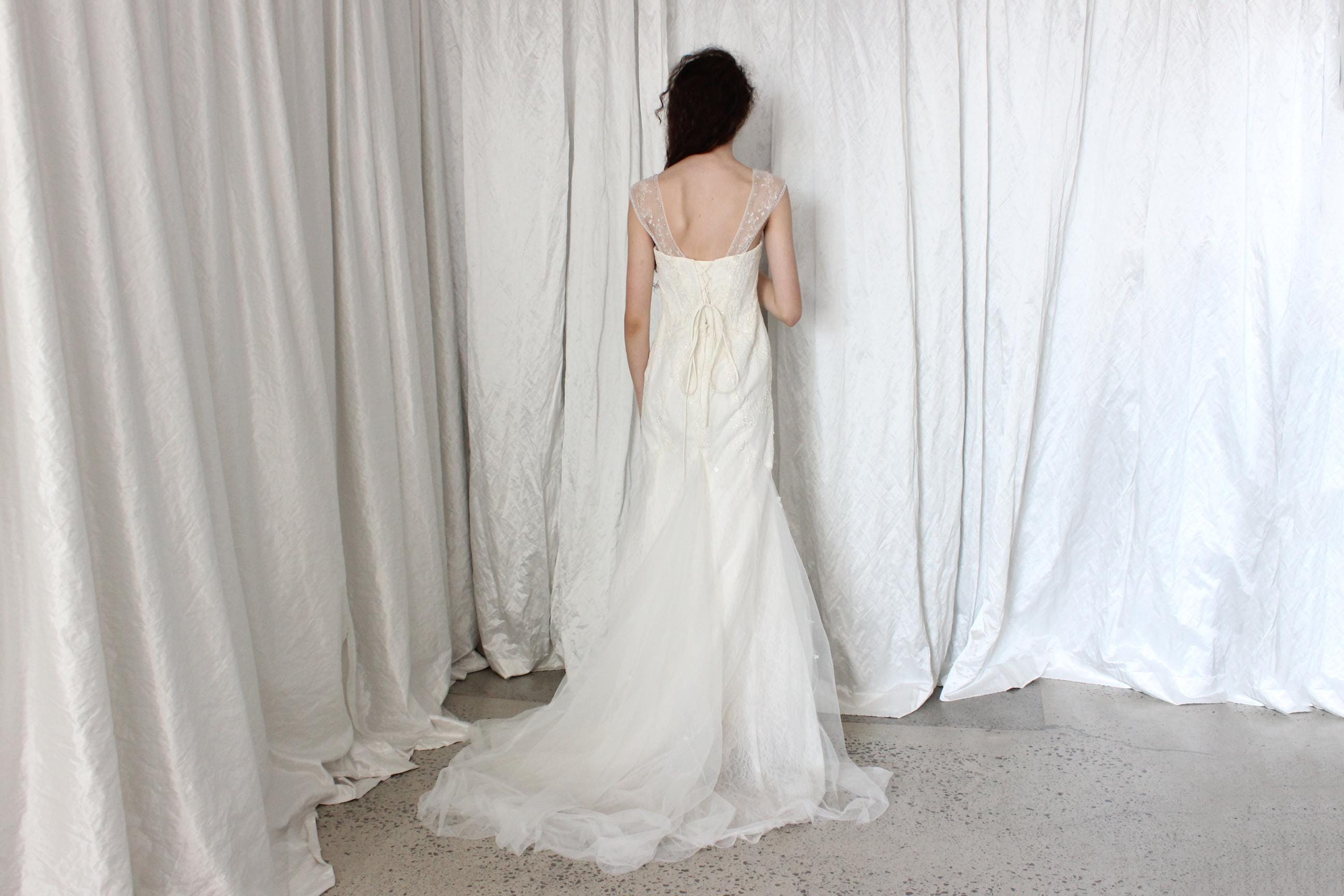 2000s Fairycore Mermaid Wedding Gown