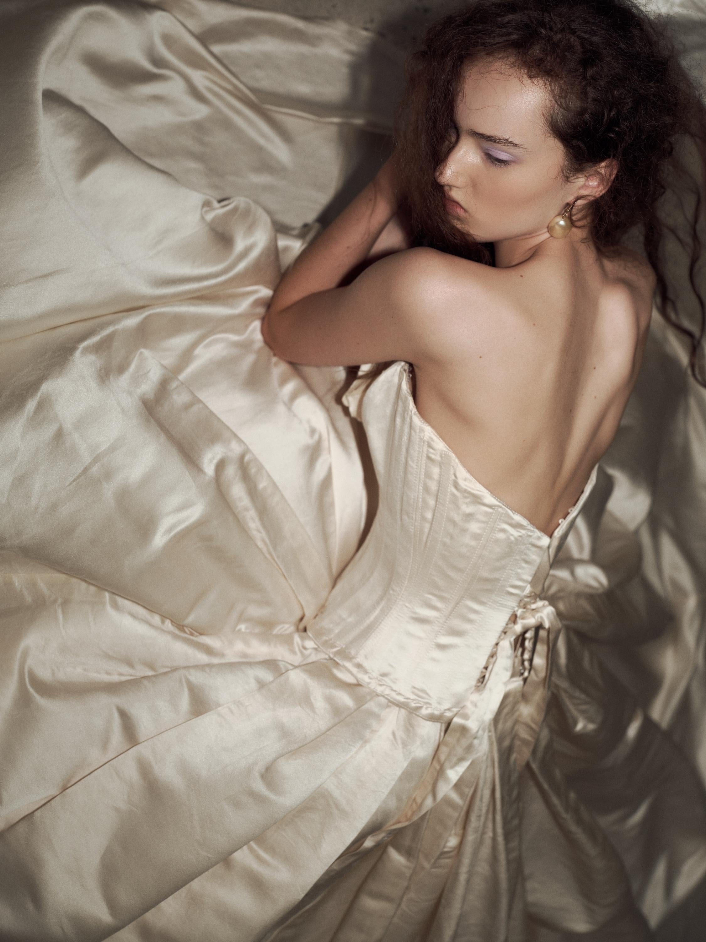 90s Duchess Silk Two Piece Corset & Skirt Set