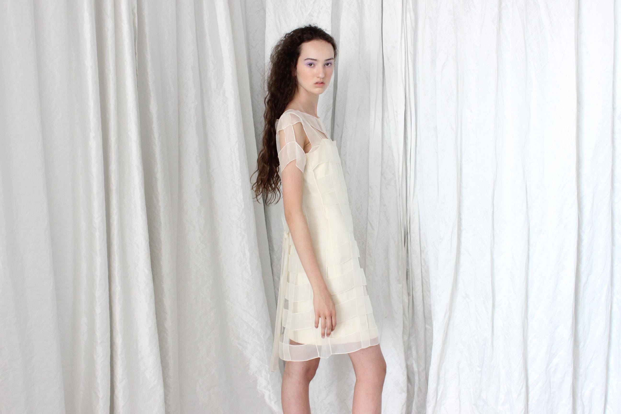 90s Morgane Le Fey Organza Lattice Mini