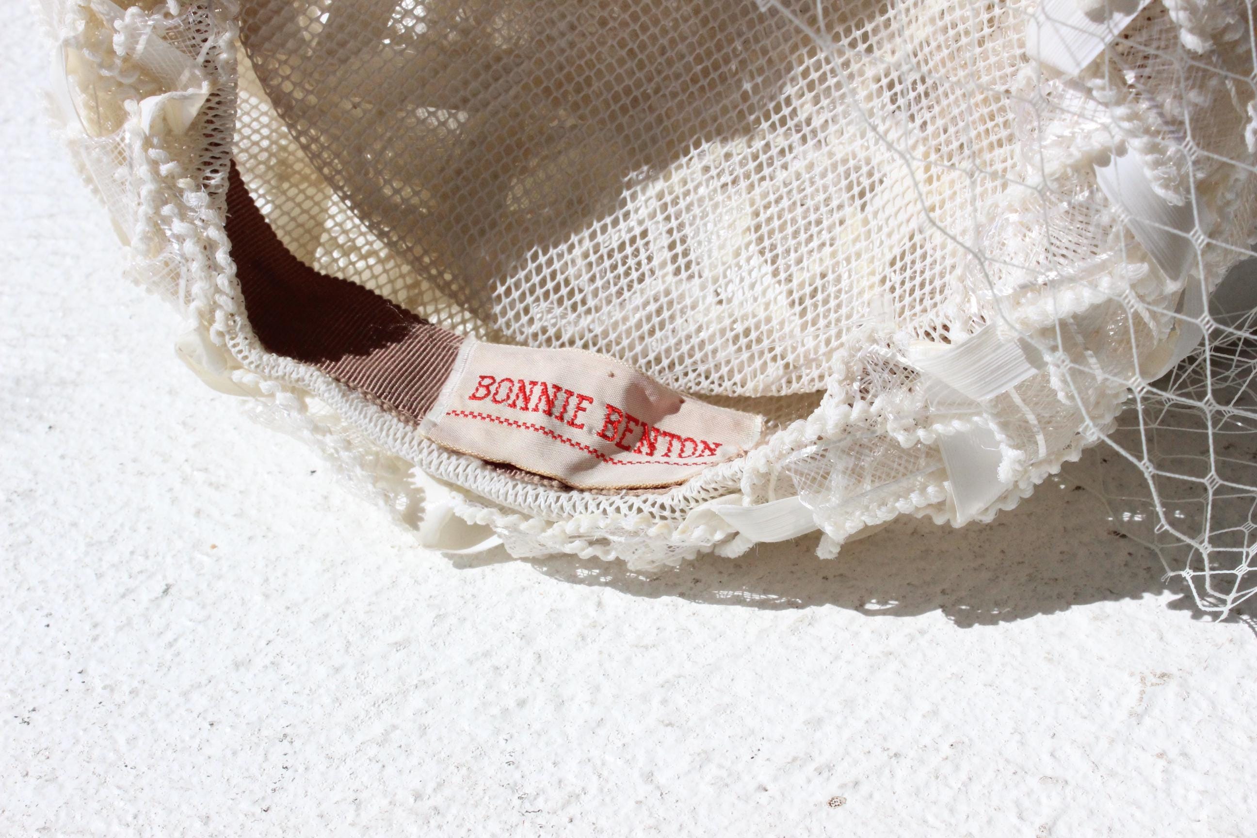 60s Raffia Veil Hat
