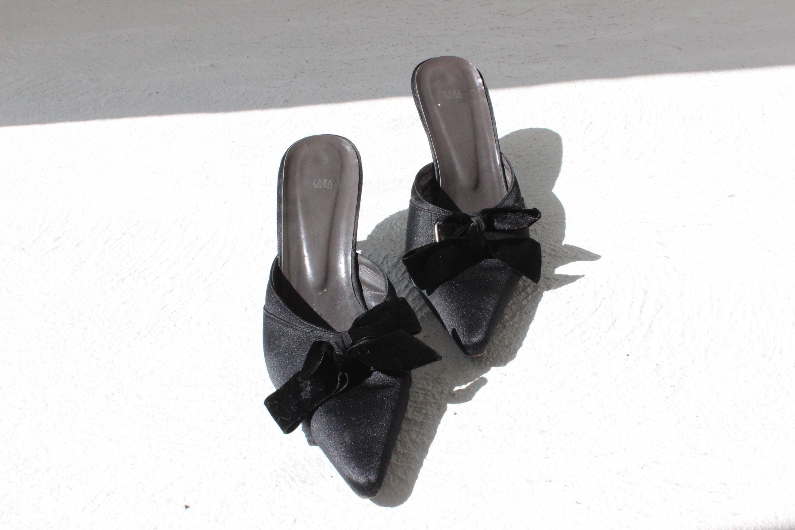 Y2K Vera Wang Satin Bow Mules - Euro 40