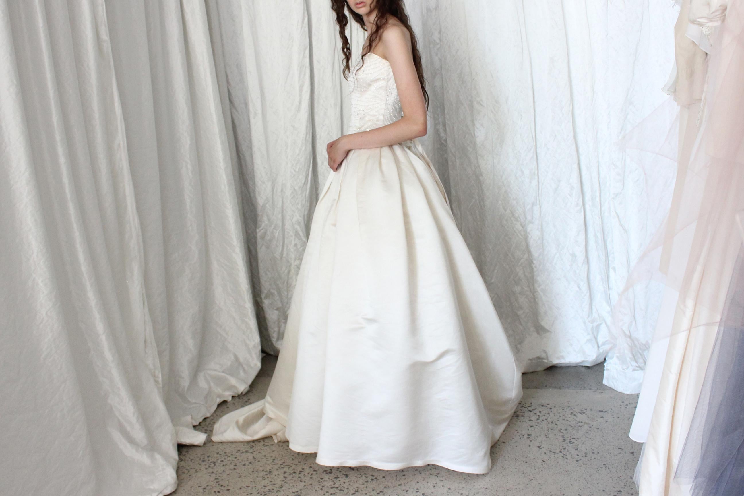 90s Duchess Silk Two Piece Corset & Skirt Set