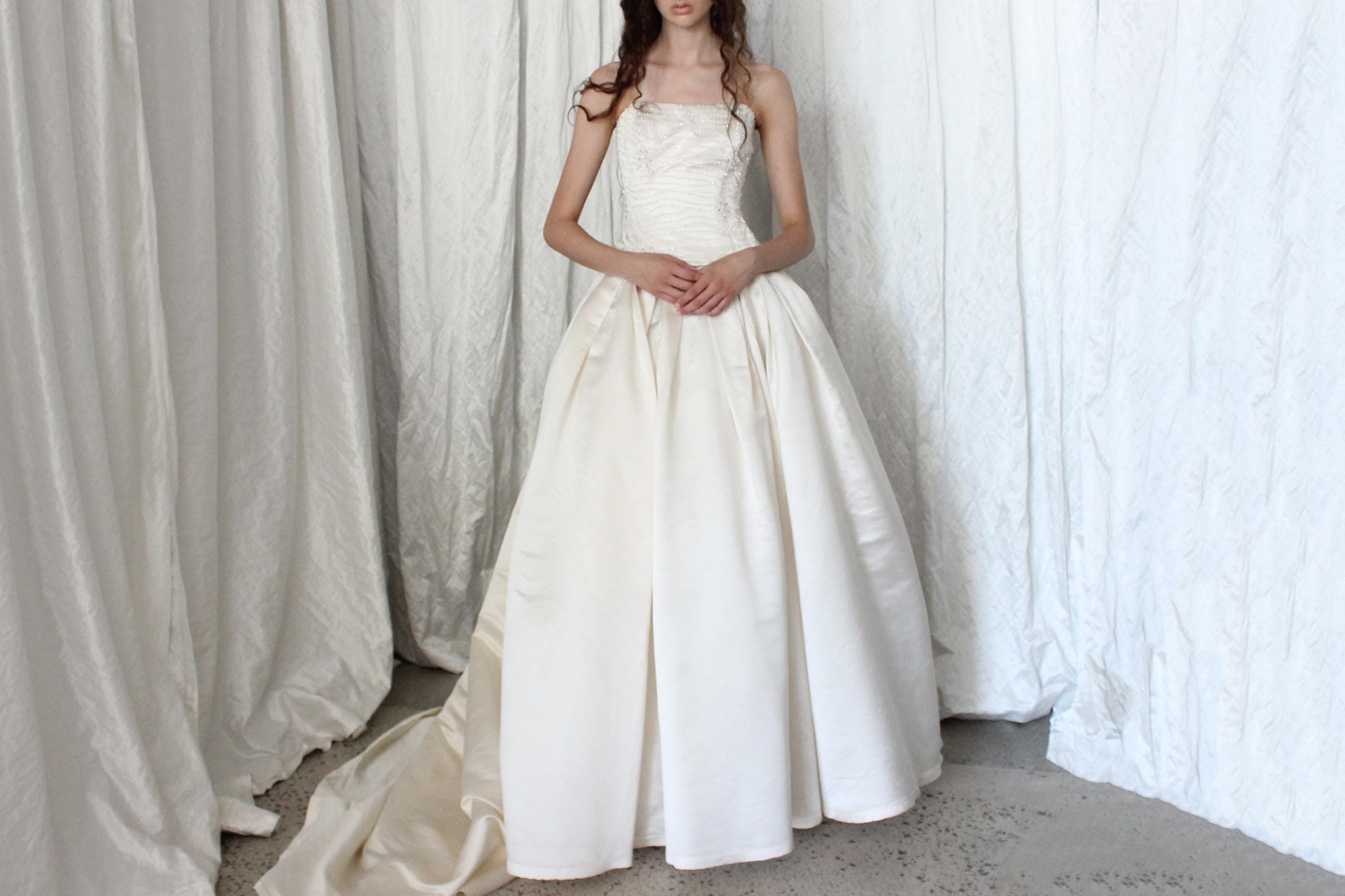 90s Duchess Silk Two Piece Corset & Skirt Set