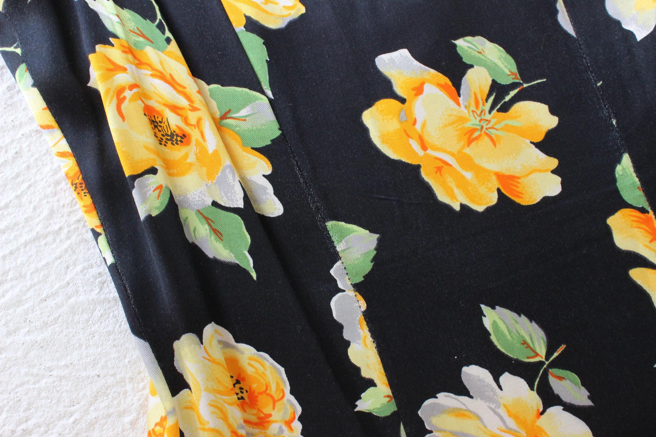 90s Cult Australian Designer Christopher Graf Bold Floral Satin Dress