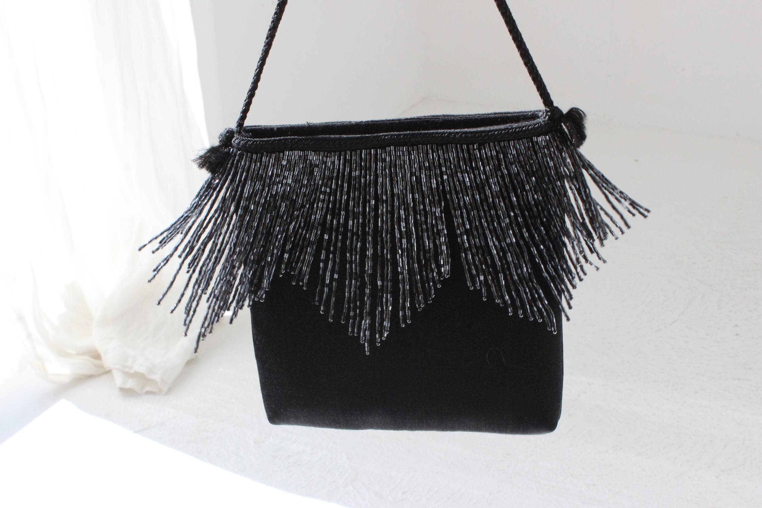 Y2K Glass Beaded Fringe Bag