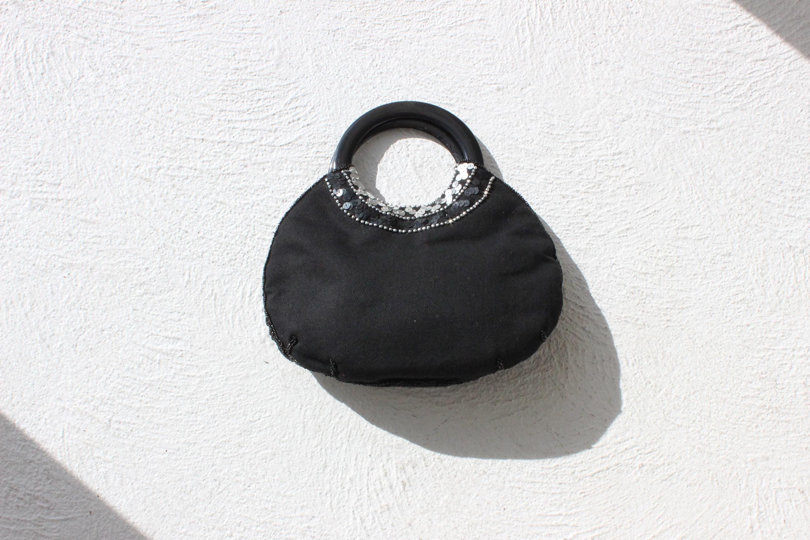 Y2K Gemstone & Sequin Handbag with Ring Handle