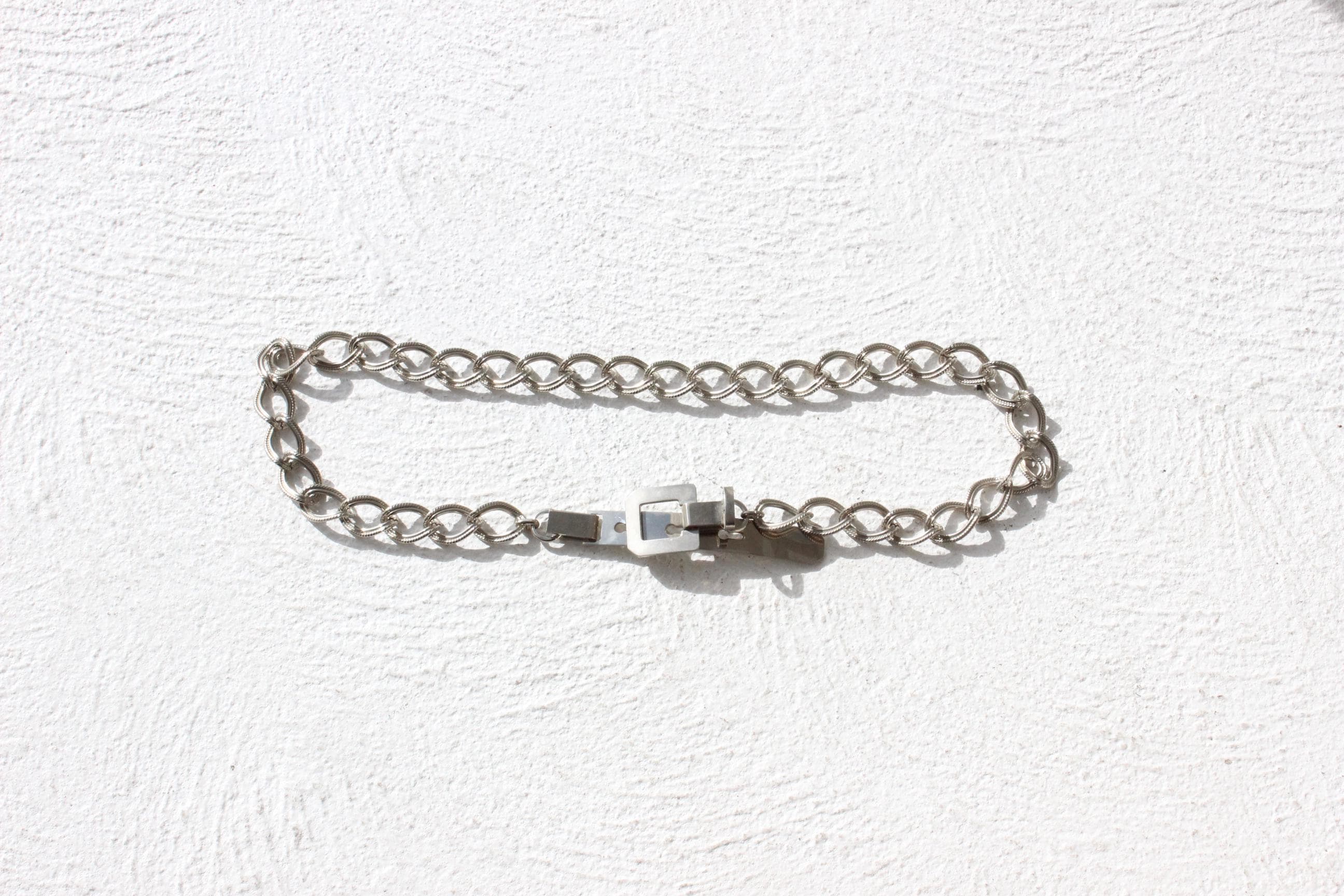 80s Chunky Silver Chain Belt