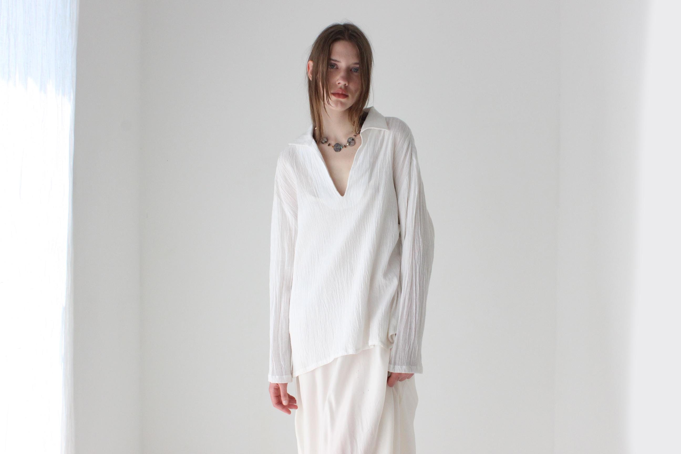 90s Cotton Gauze Unisex Artist Smock Shirt