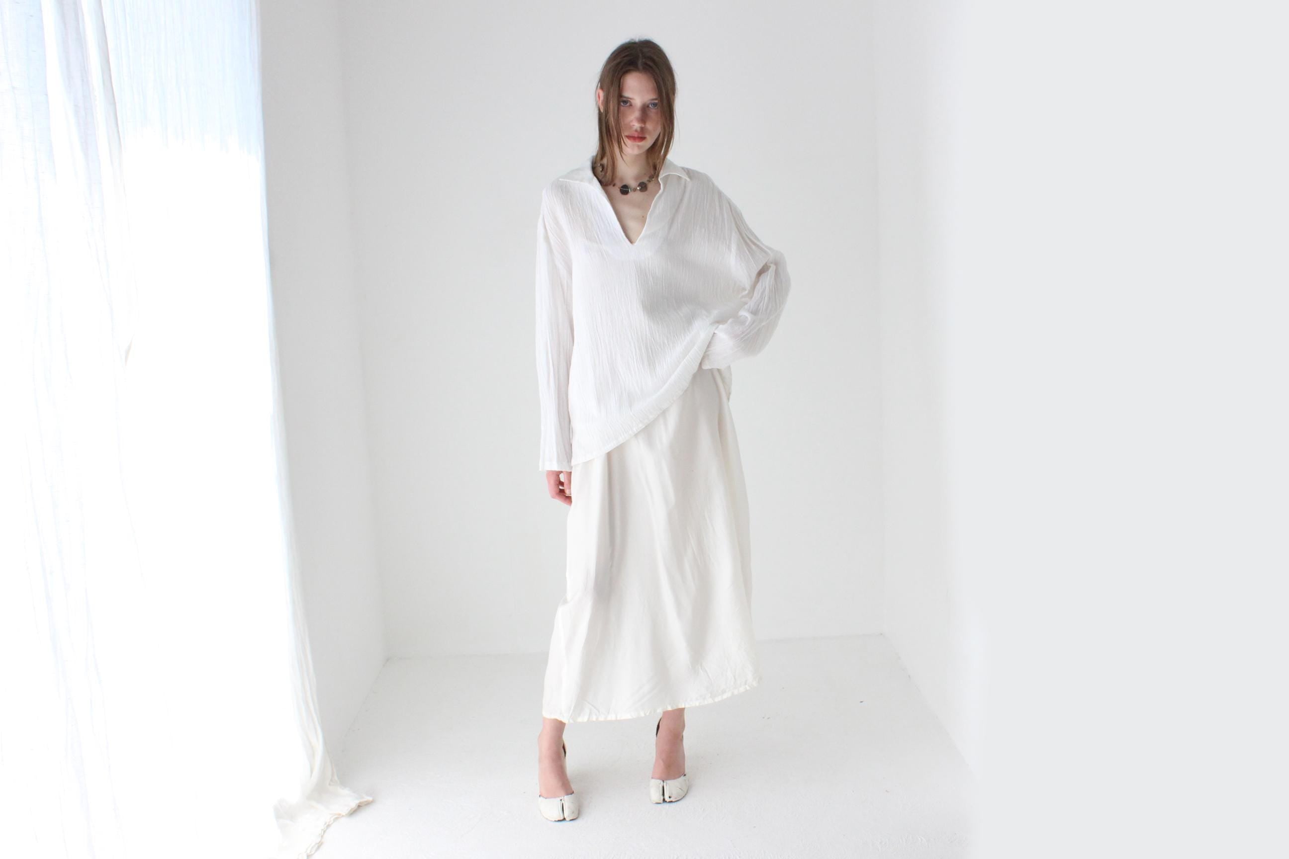 90s Cotton Gauze Unisex Artist Smock Shirt