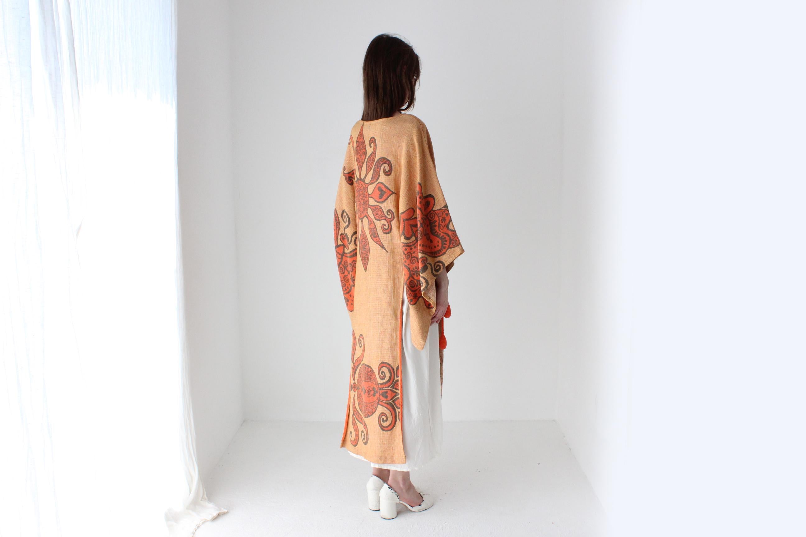 70s Woven Abstract Kaftan