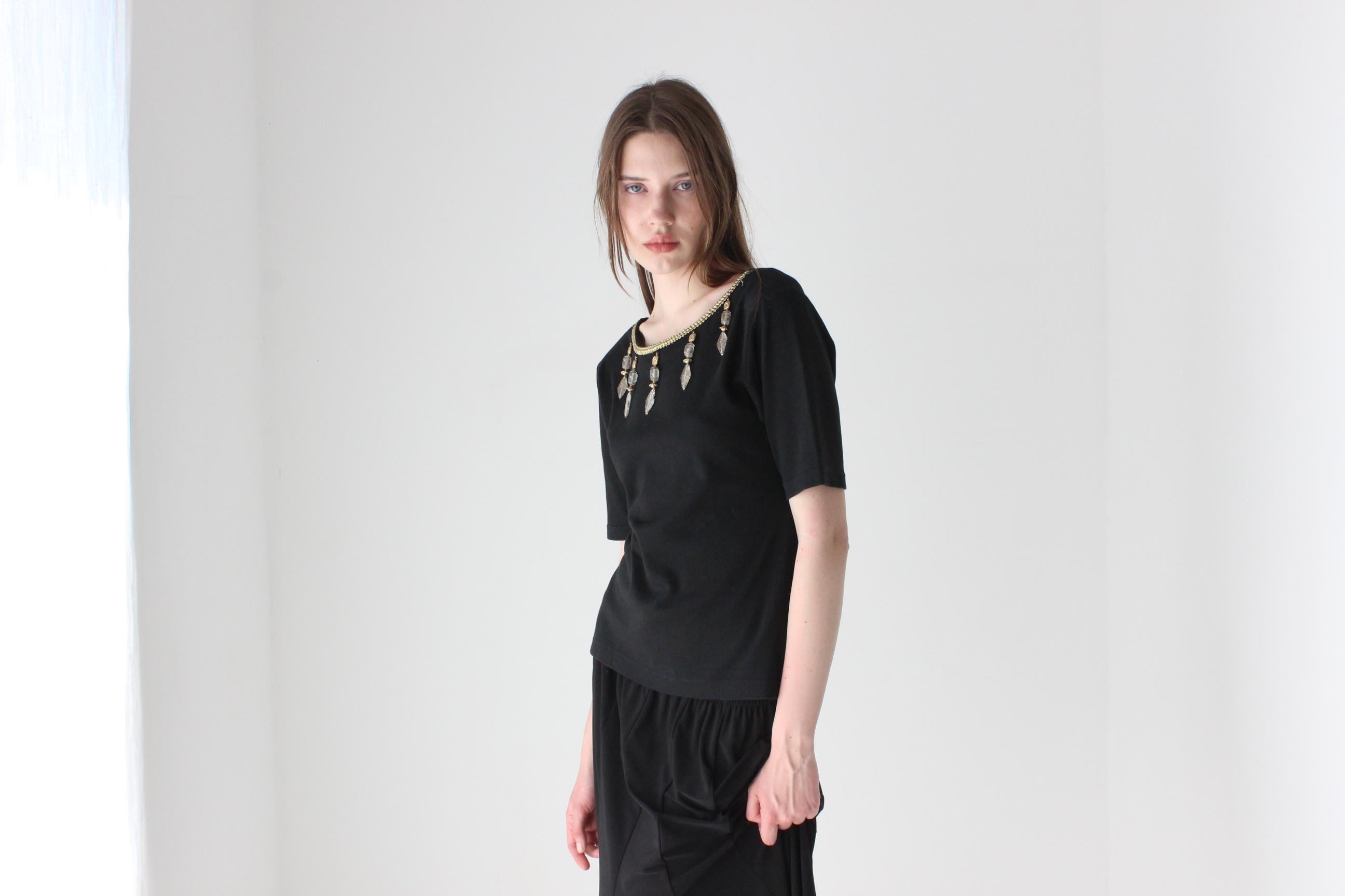 80s Gem Stone Stretch Fitted Tee