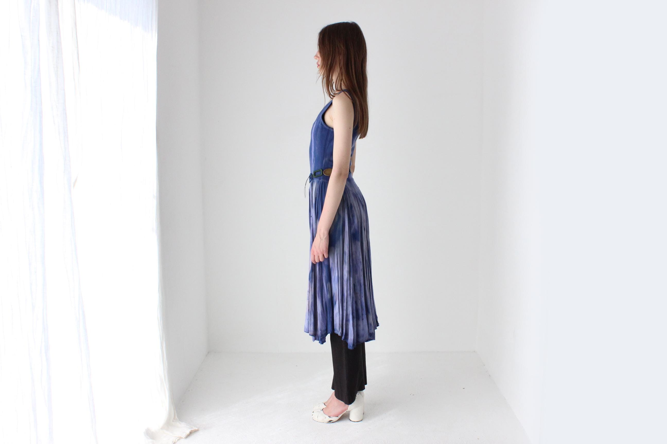 Coolest 90s Tie Dye Stretch Cotton Dress