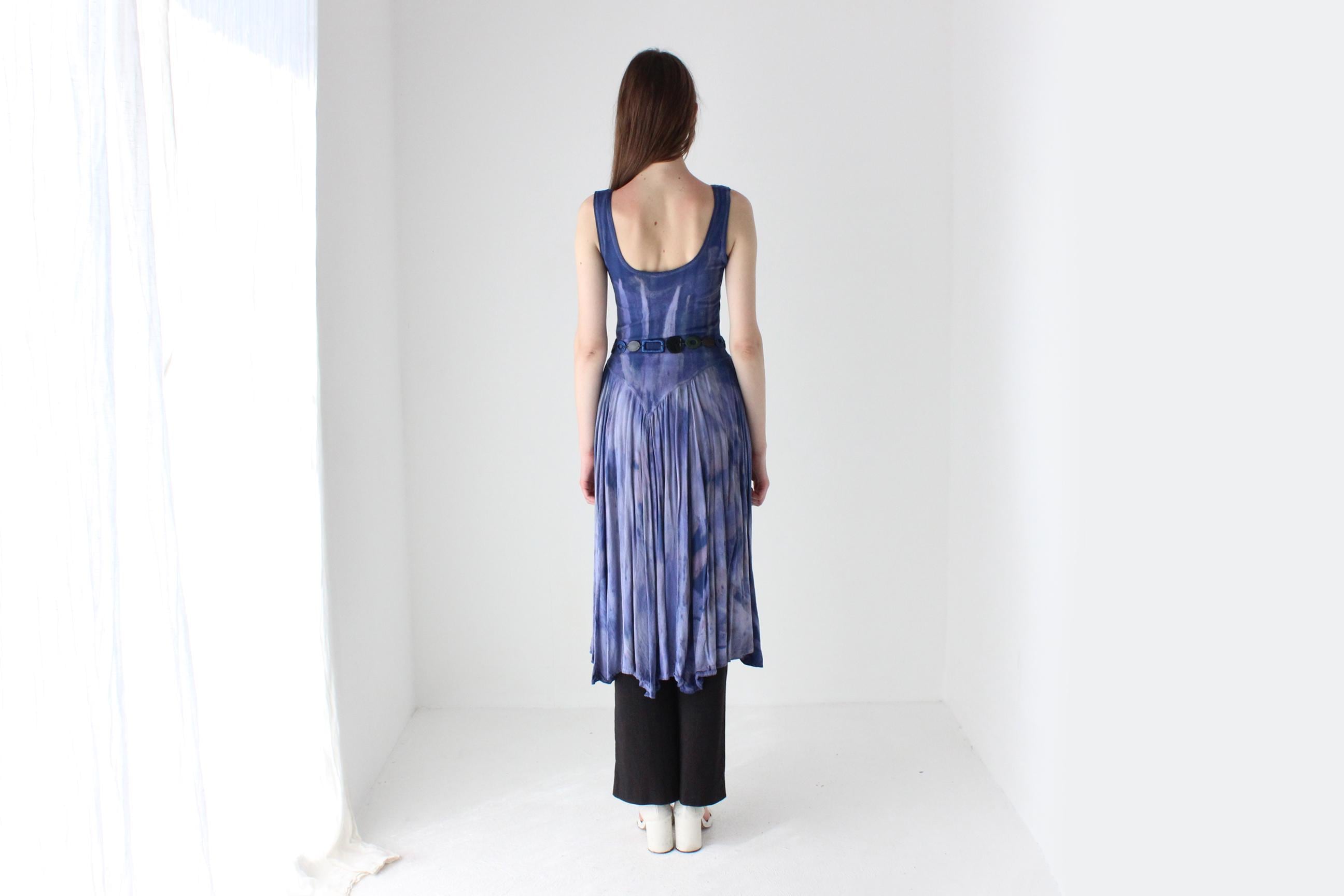 Coolest 90s Tie Dye Stretch Cotton Dress