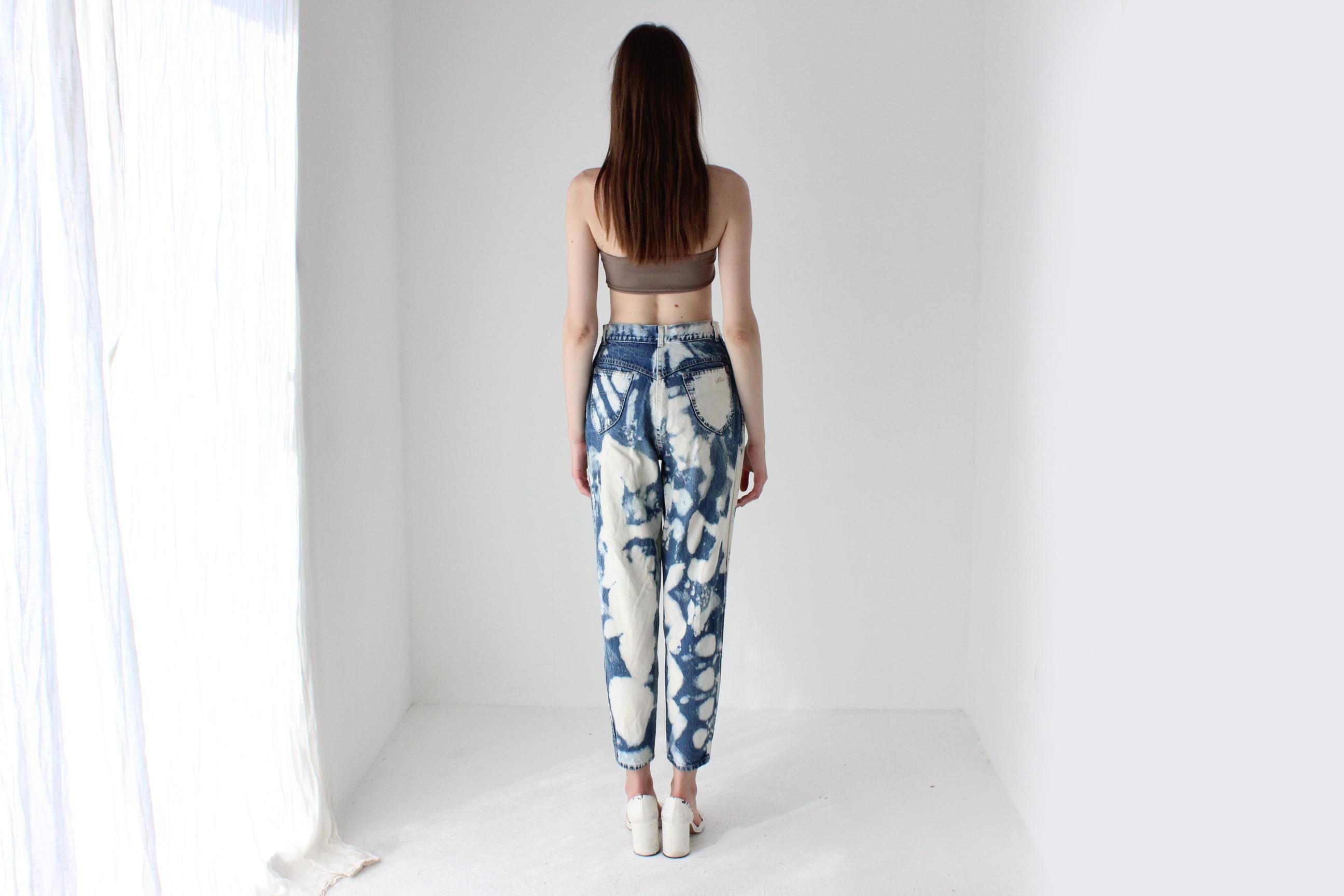 80s Acid Wash Hand Bleached Jeans