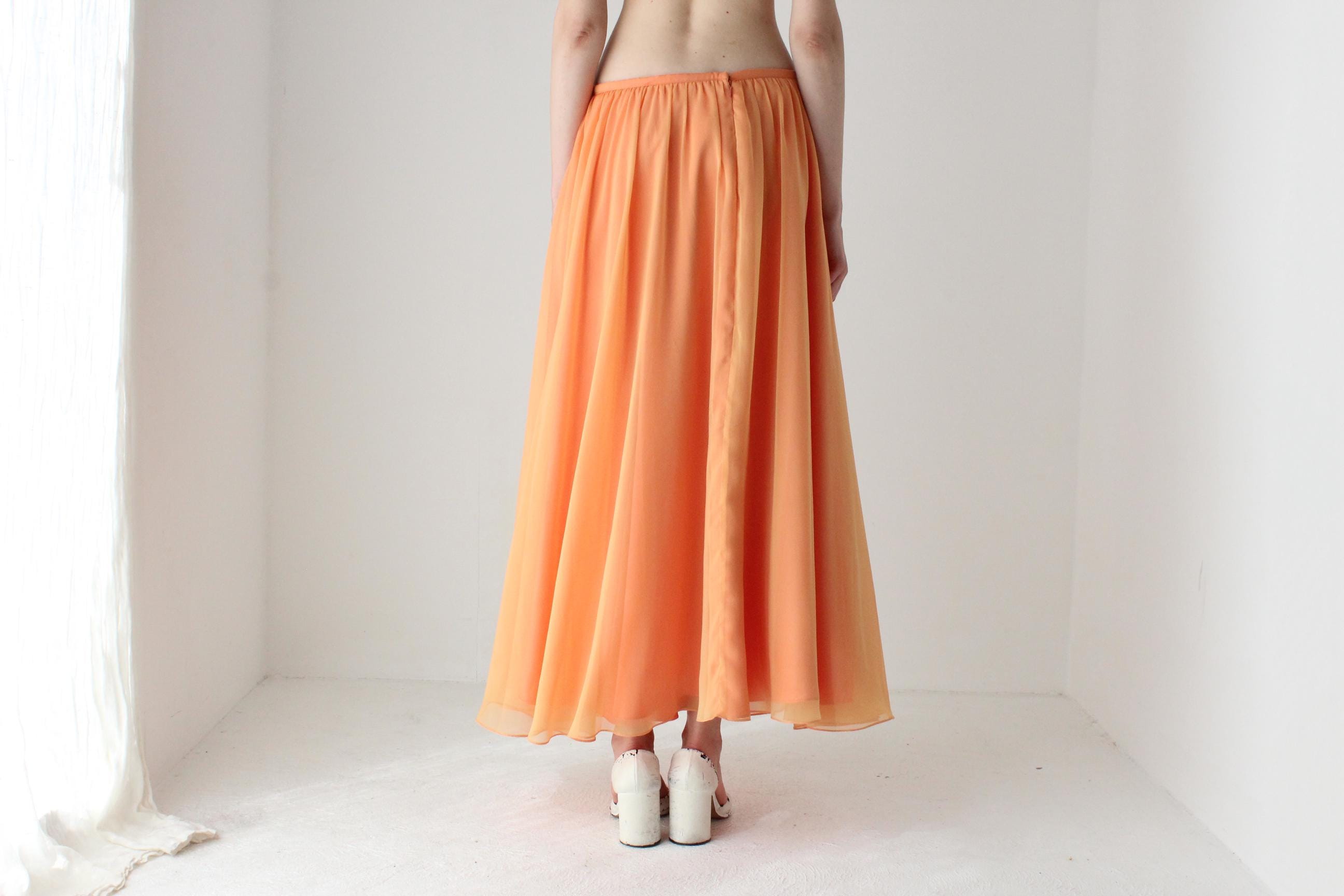 90s Iridescent Formal Skirt