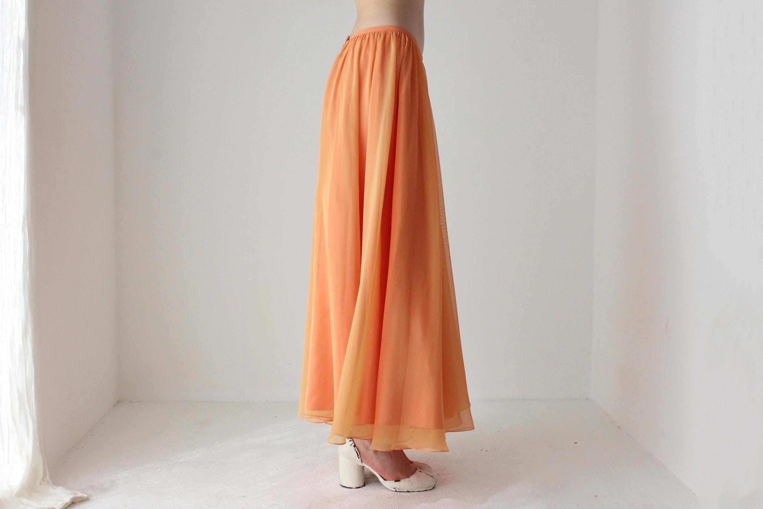 90s Iridescent Formal Skirt