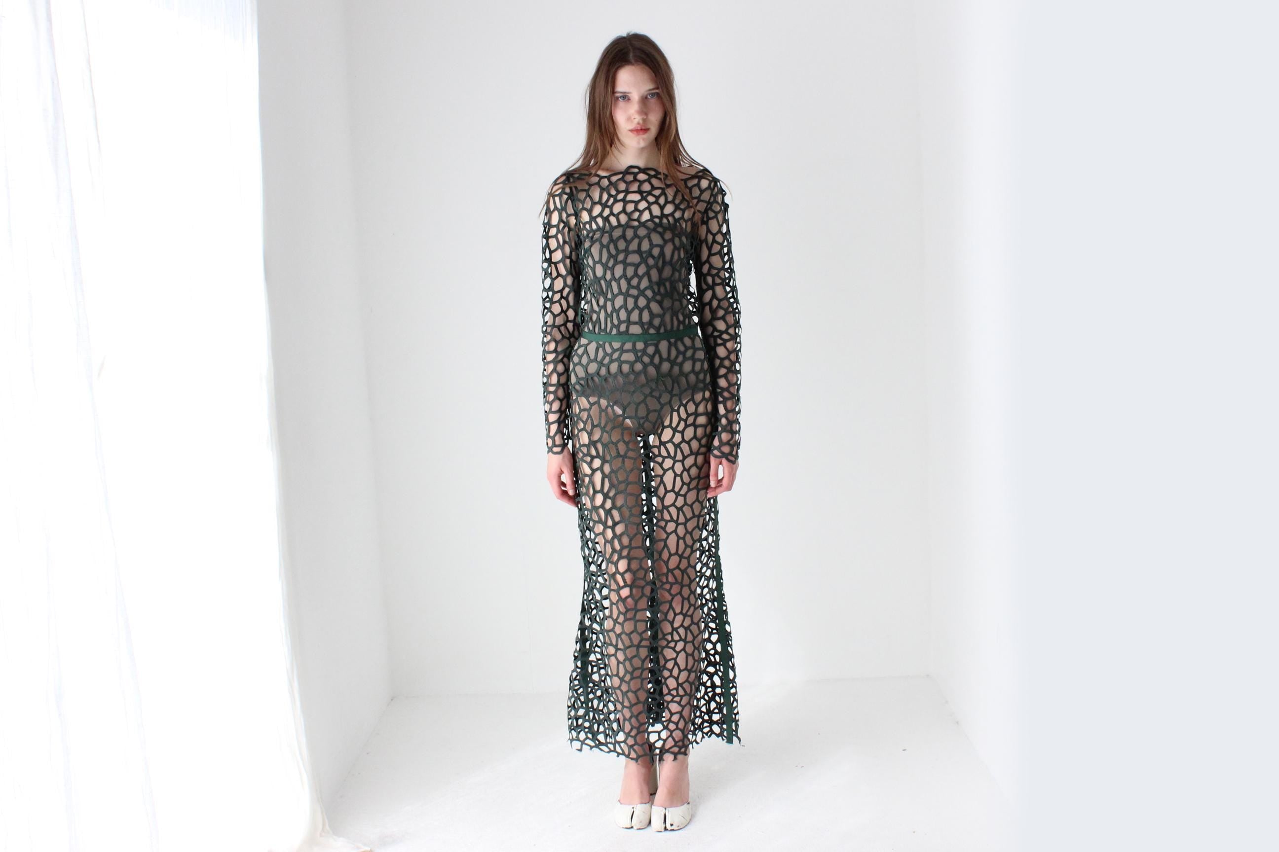 Funky Handmade Cotton Cut Out Maxi Dress