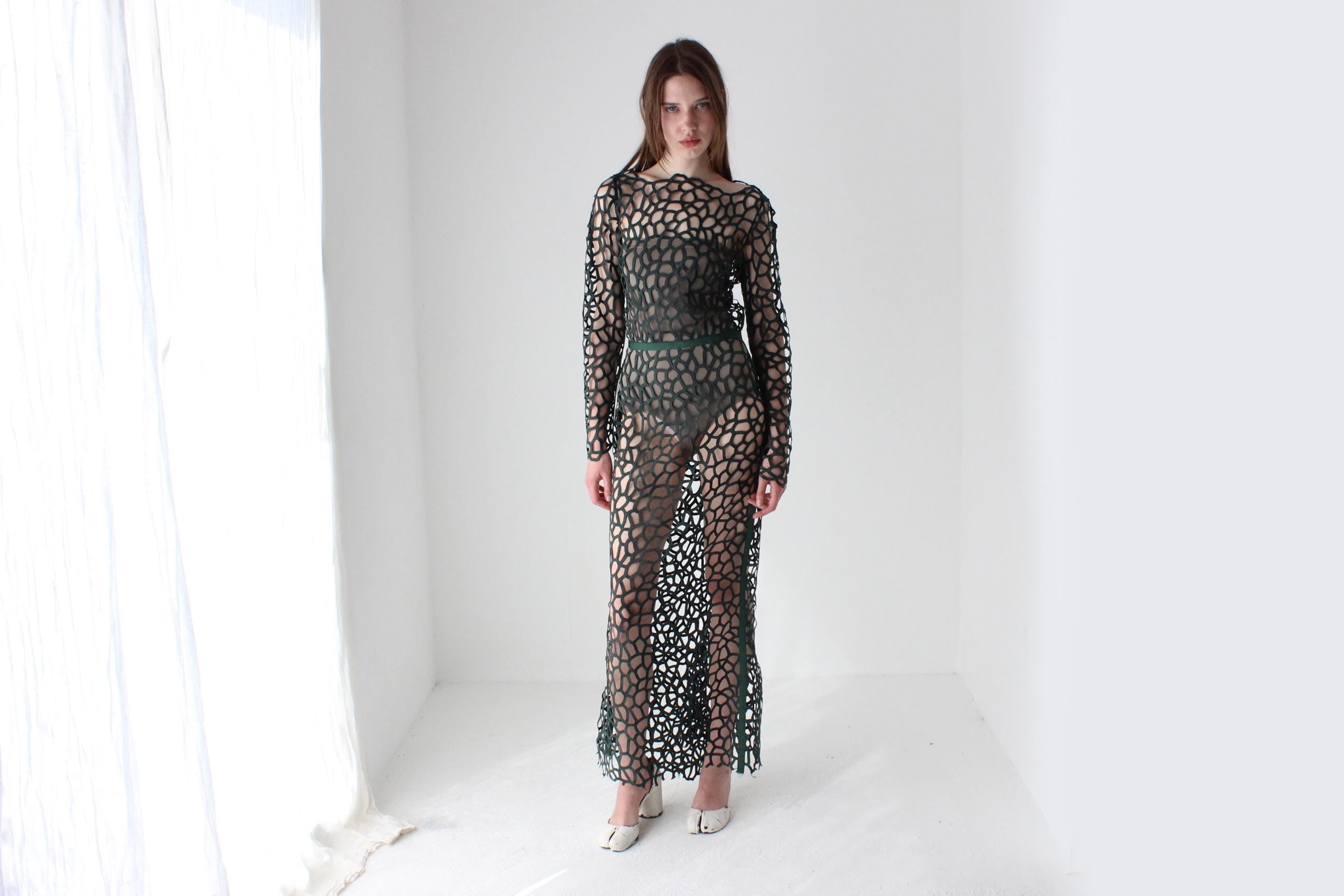 Funky Handmade Cotton Cut Out Maxi Dress