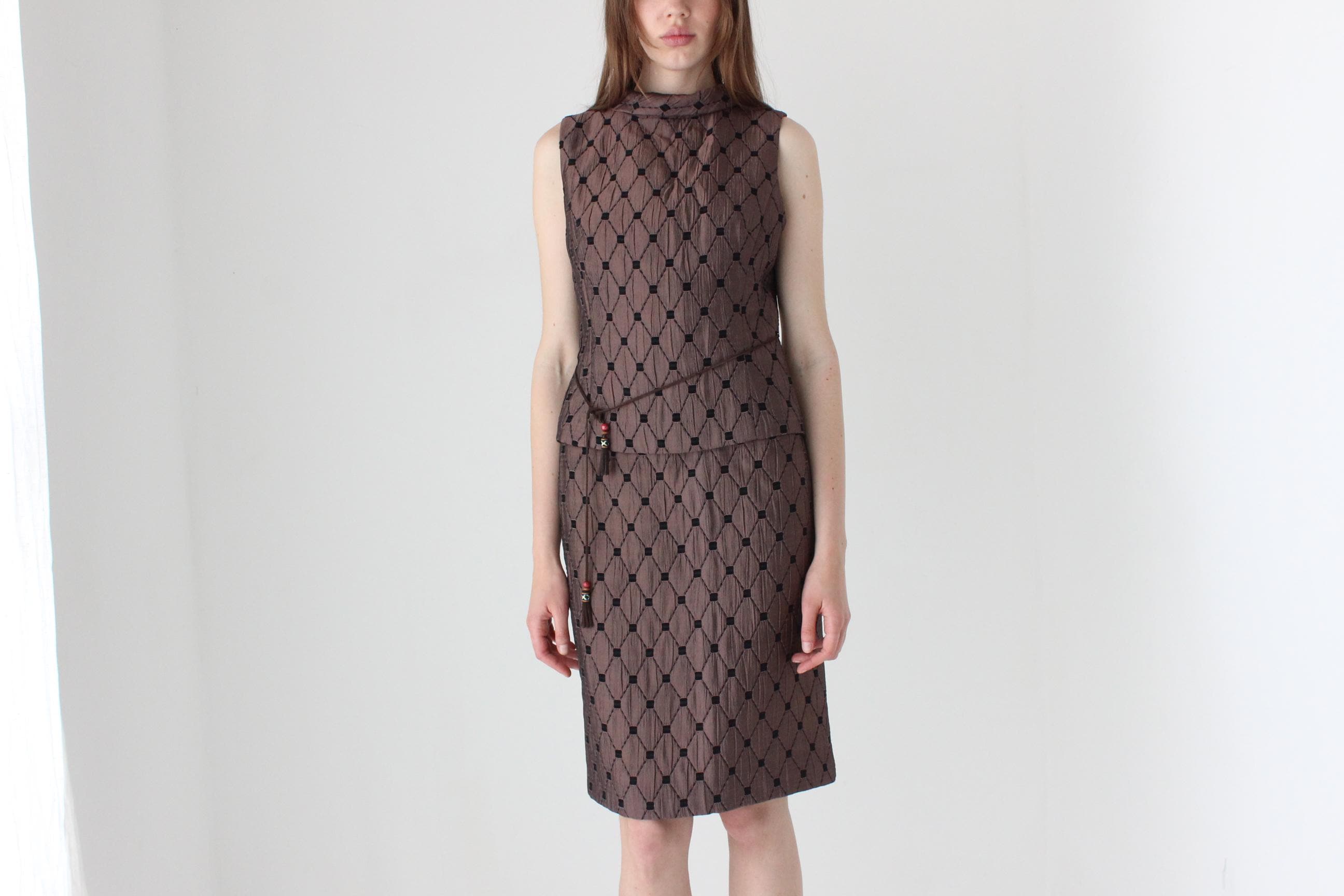 90s Quilted Gallery Girl Two Piece Top & Skirt Set