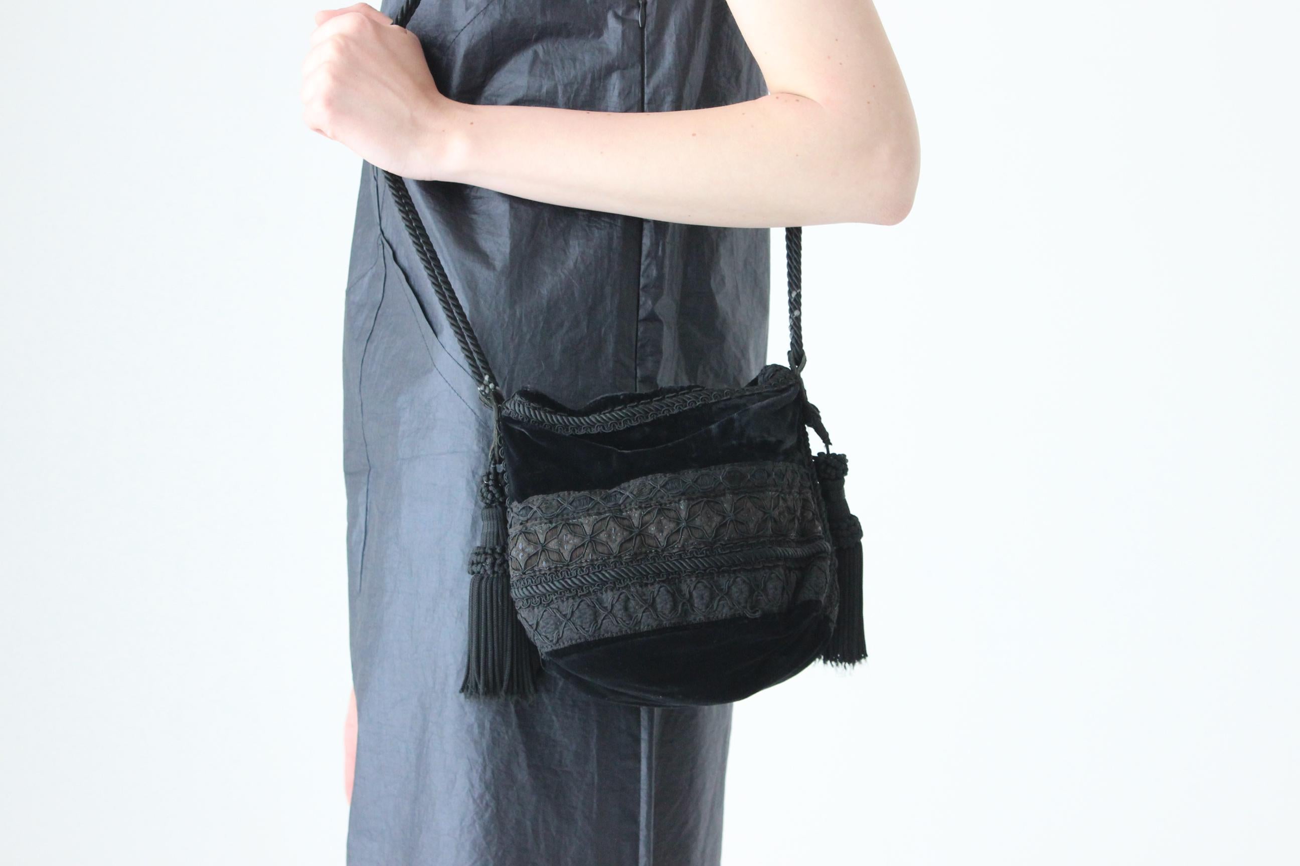90s Moschino Velvet Tassel Opera Bag