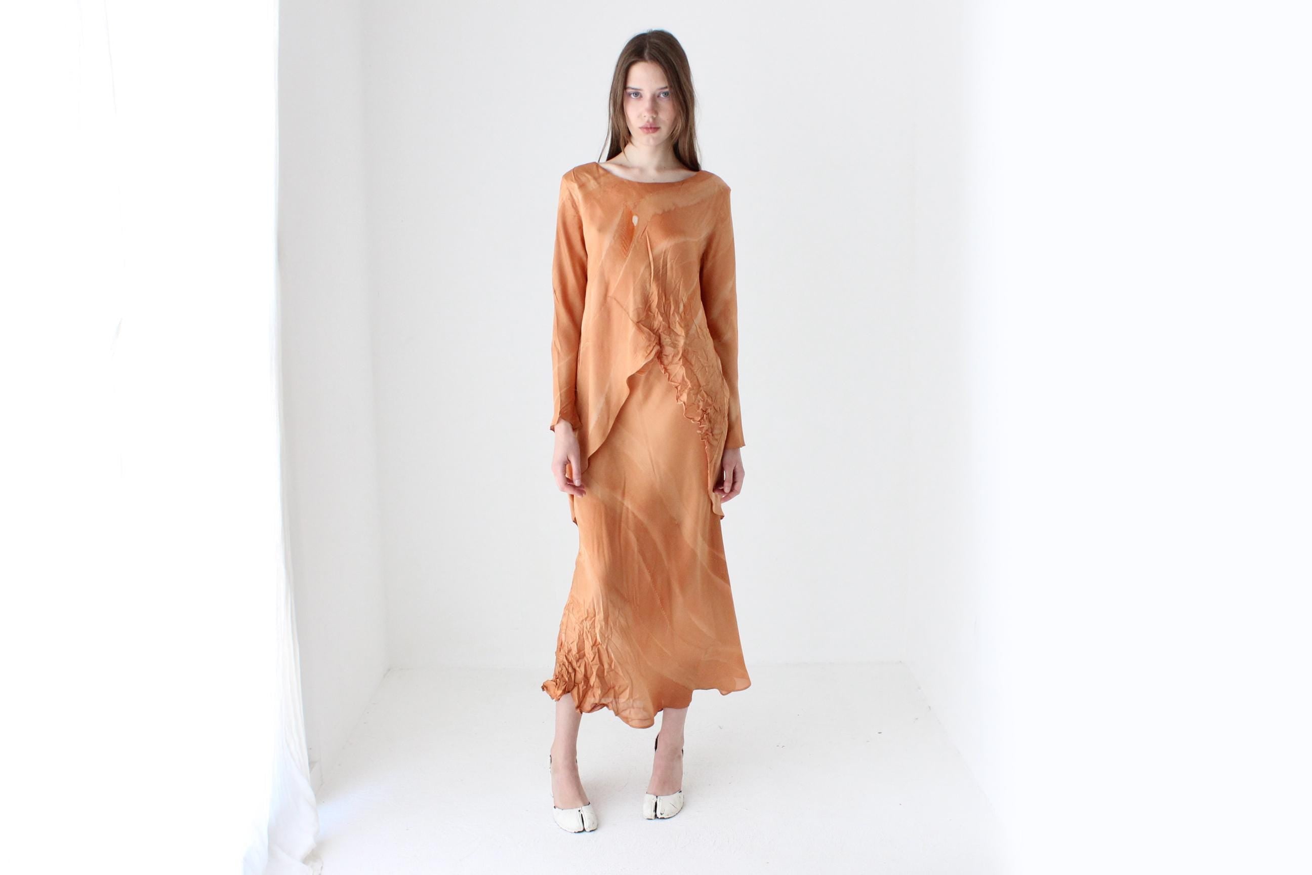 Arty 90s Barbara Wilson Pure Silk Bias Cut Set