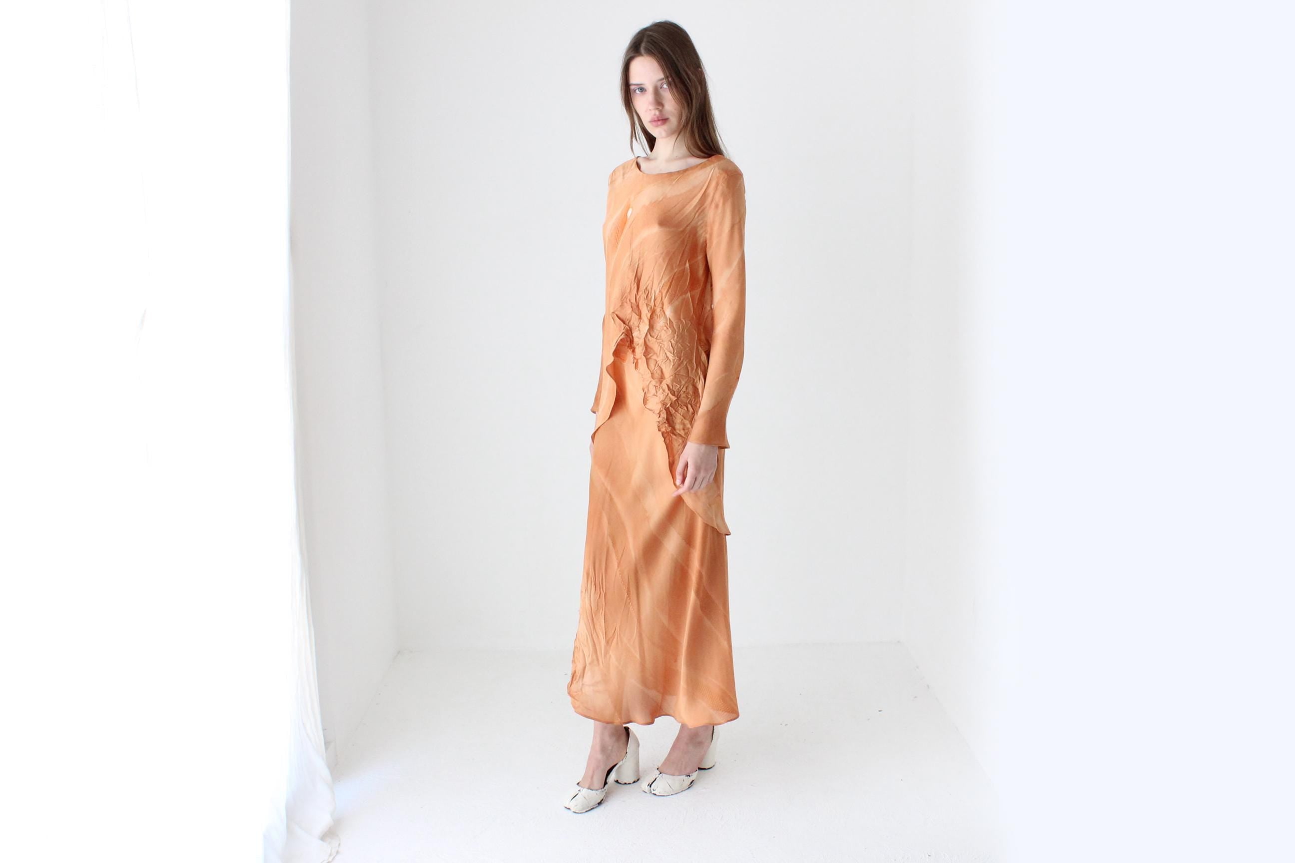 Arty 90s Barbara Wilson Pure Silk Bias Cut Set