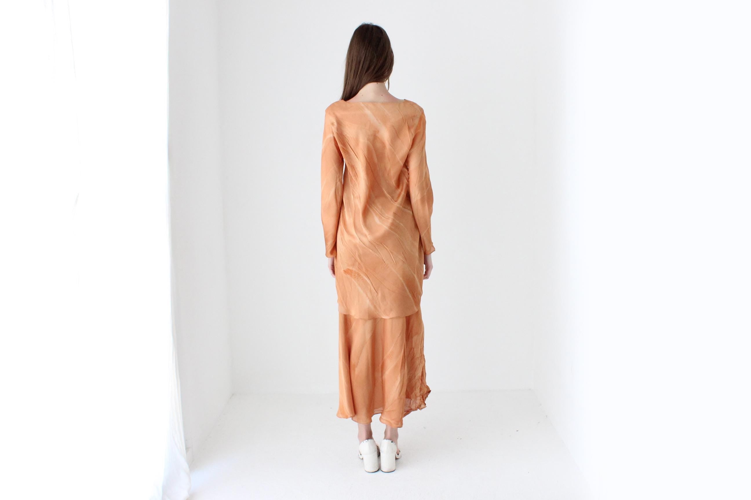 Arty 90s Barbara Wilson Pure Silk Bias Cut Set