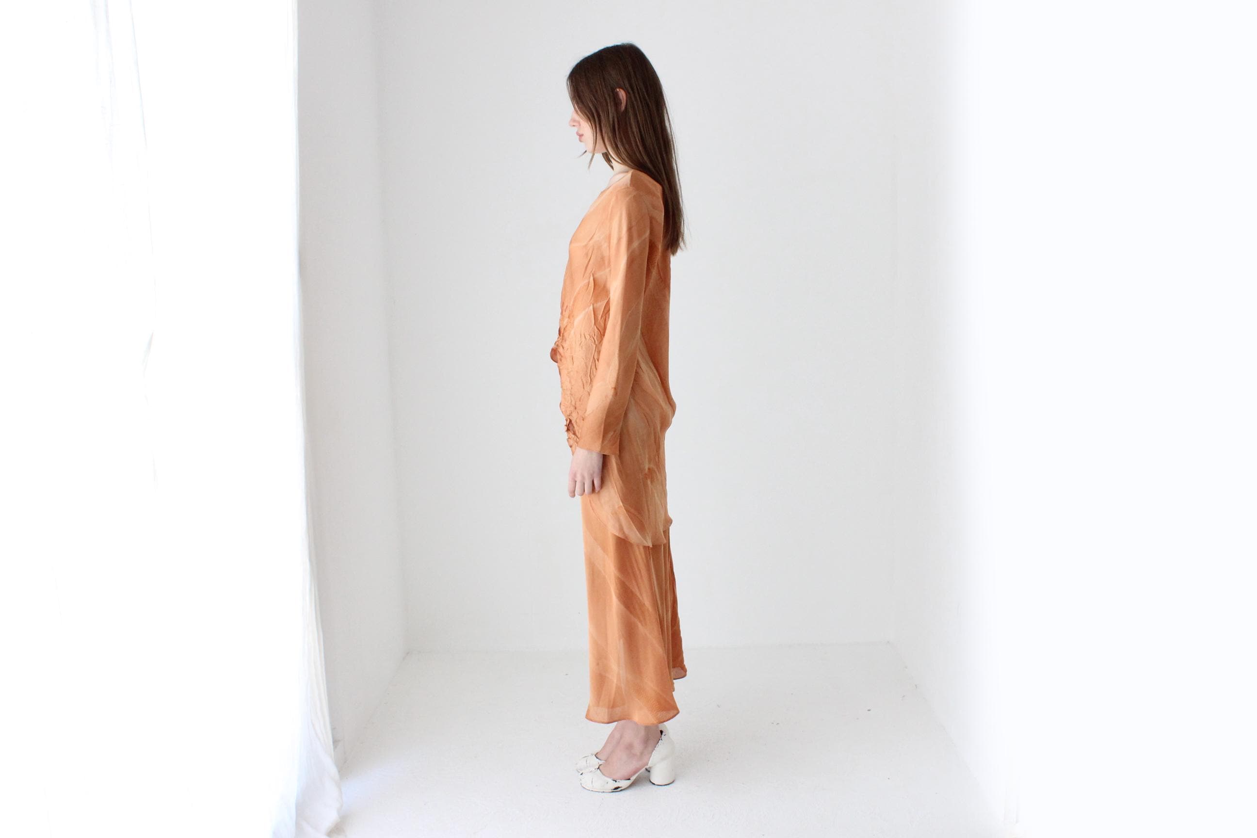 Arty 90s Barbara Wilson Pure Silk Bias Cut Set
