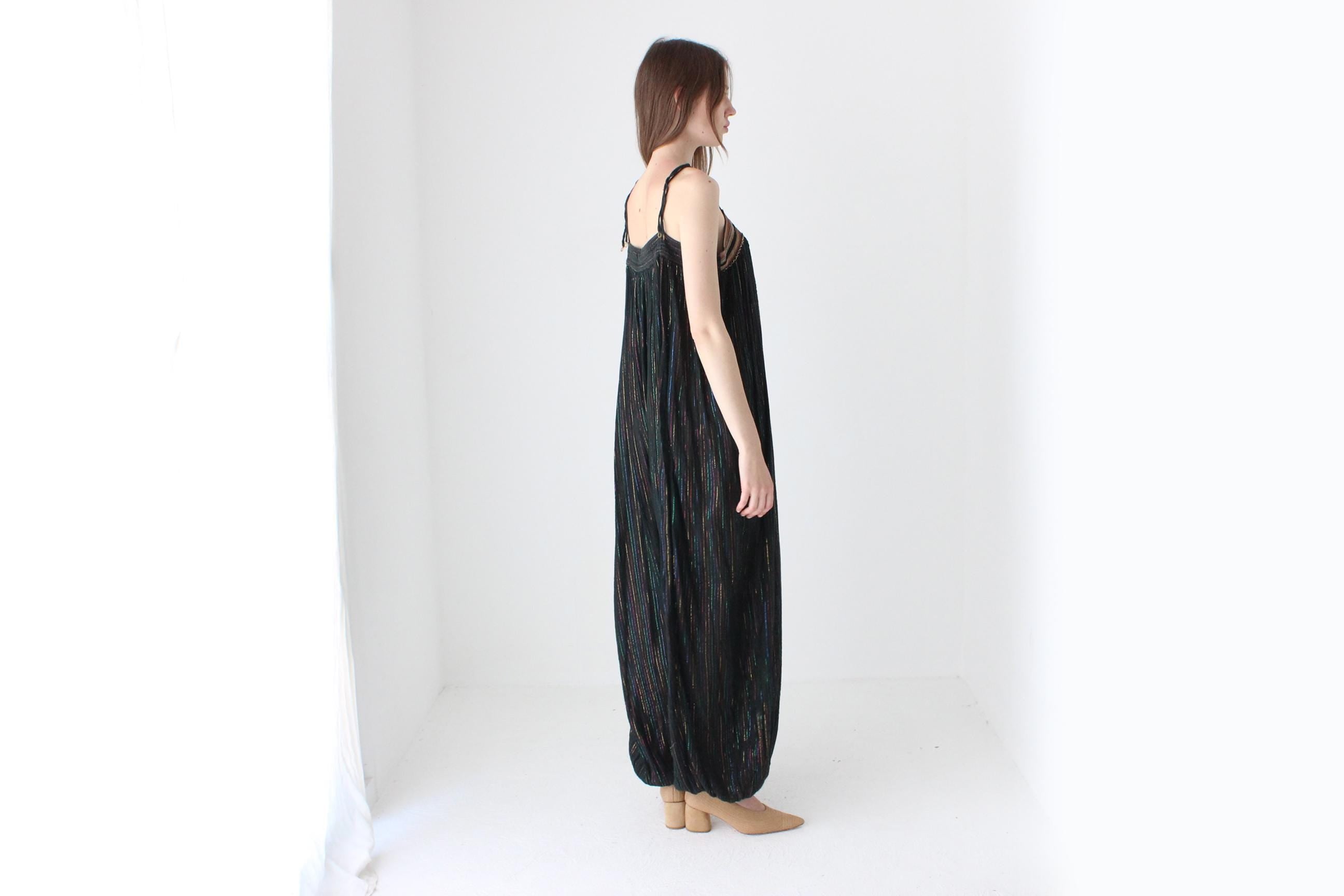 Rare As! 70s Disco Gauze Balloon Leg Jumpsuit