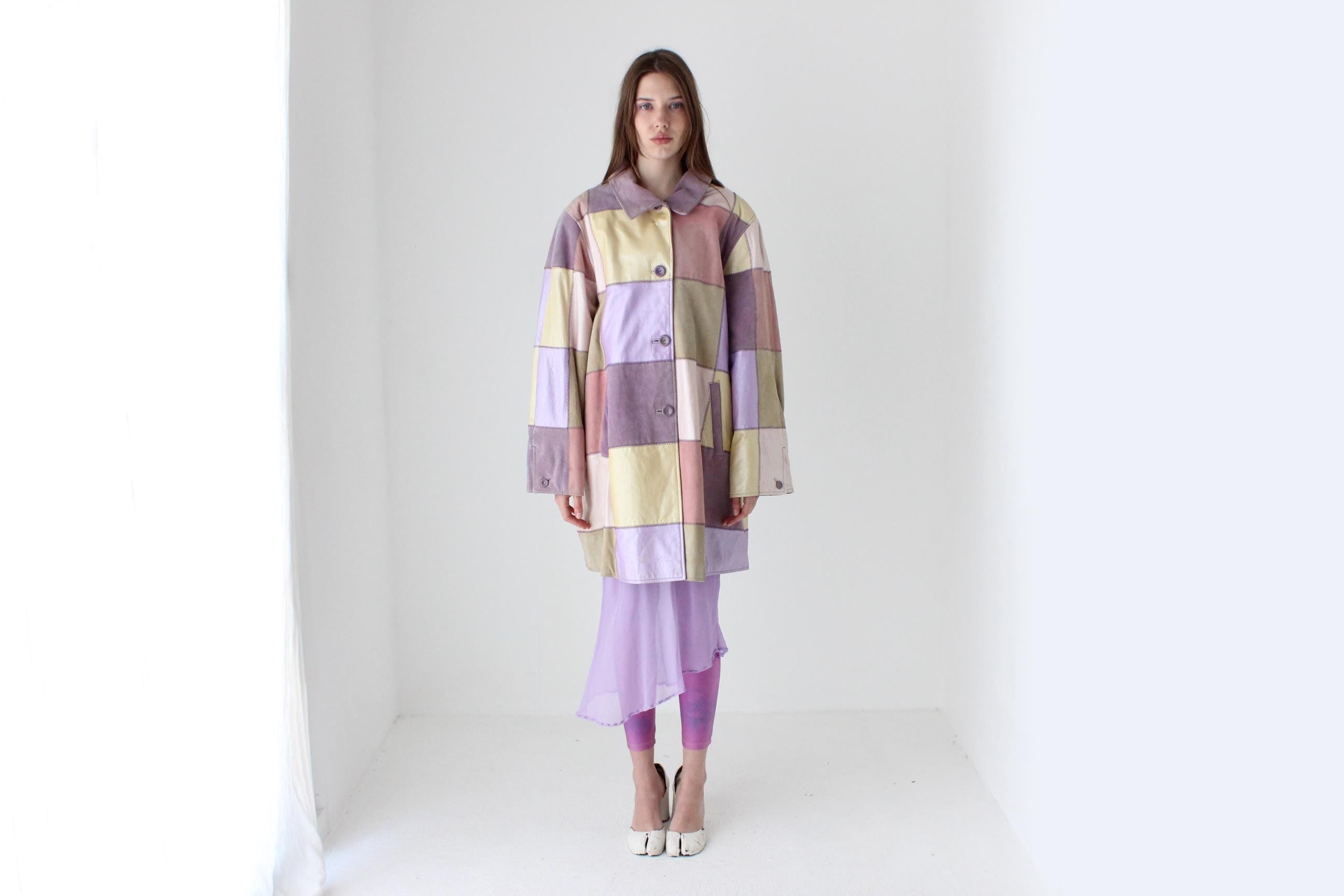 90s PURE SILK Georgette Sheer Pastel Bias Cut Dress