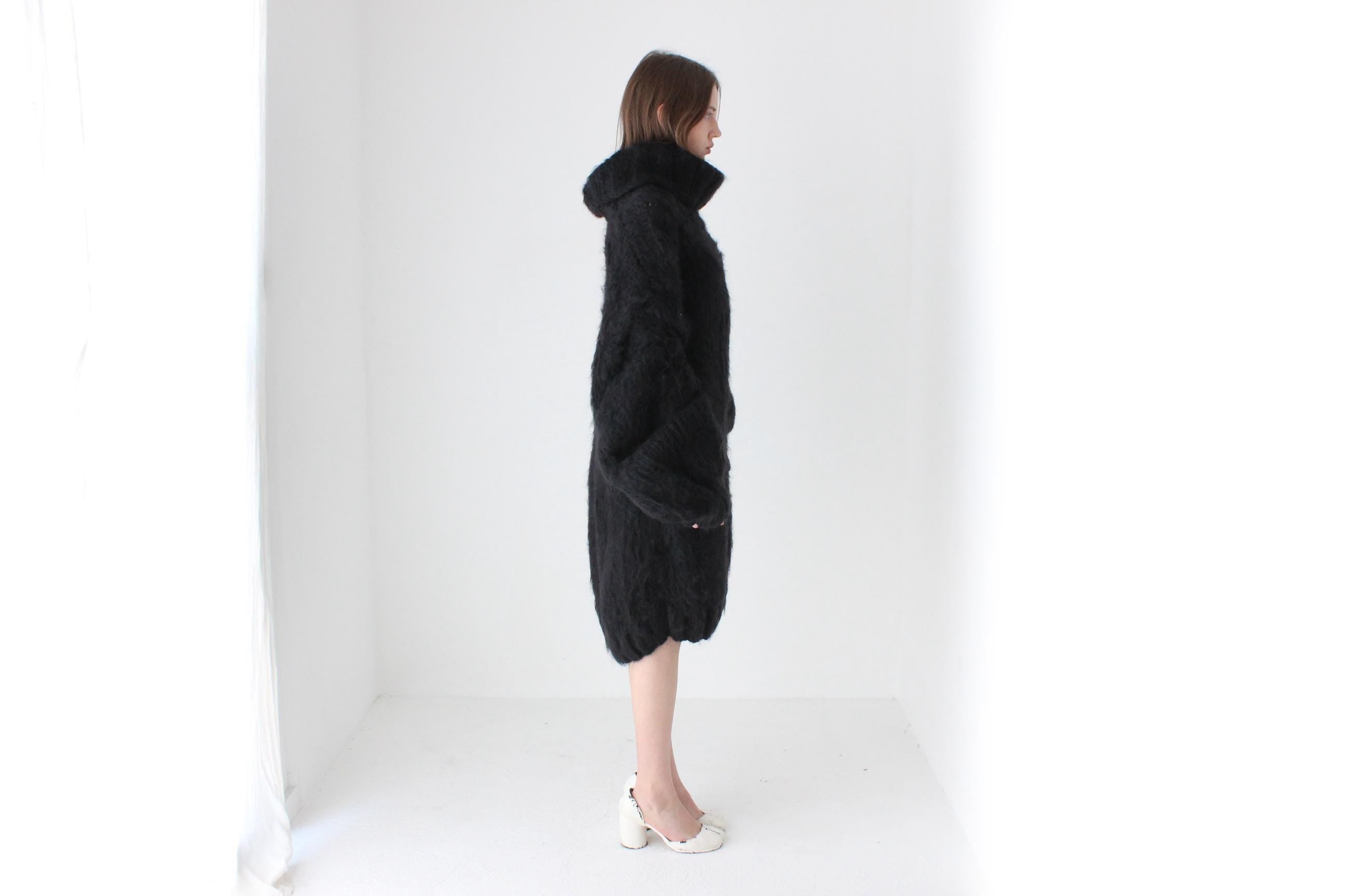 Fine Hand Knit Mohair Oversized Sweater Dress