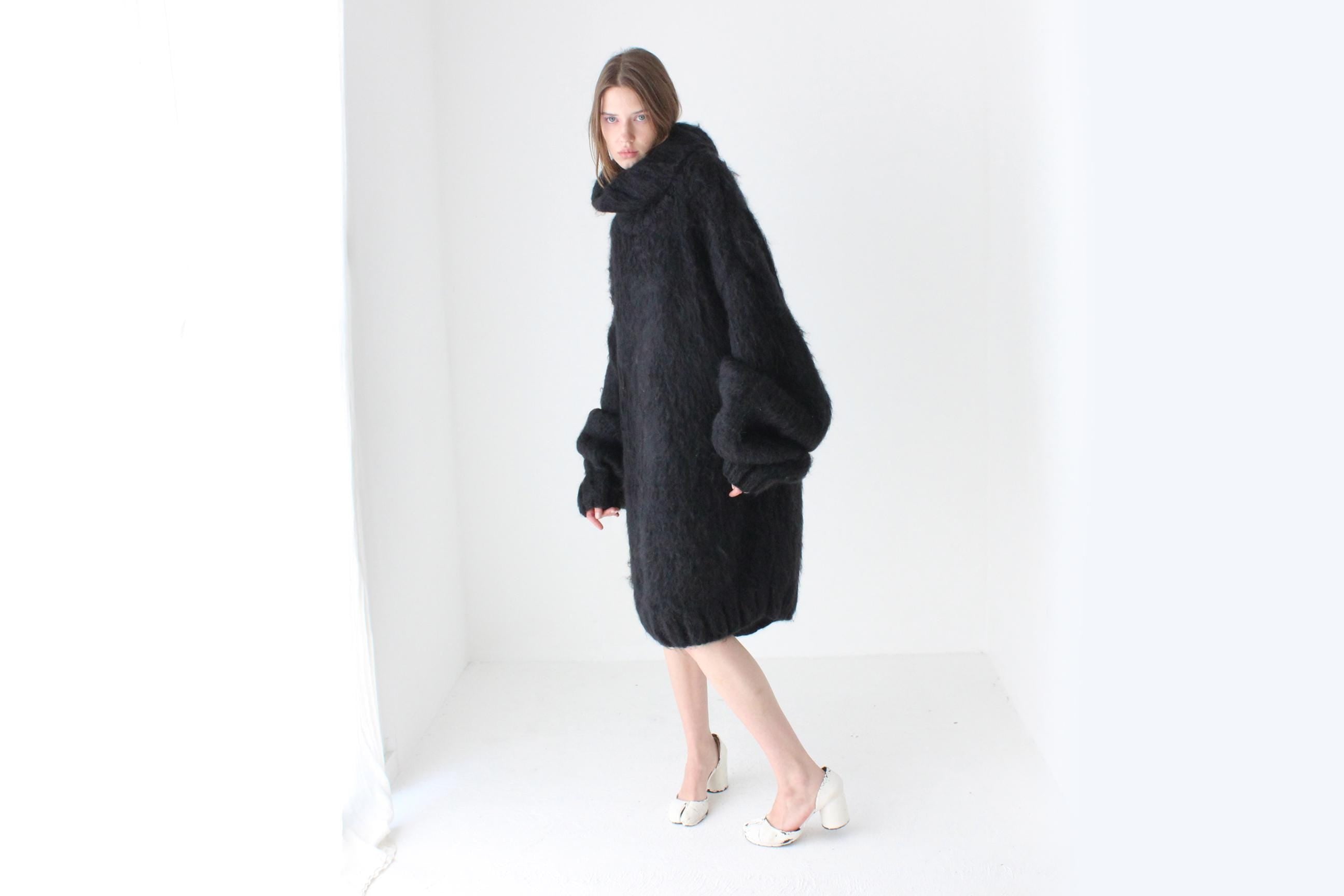 Fine Hand Knit Mohair Oversized Sweater Dress