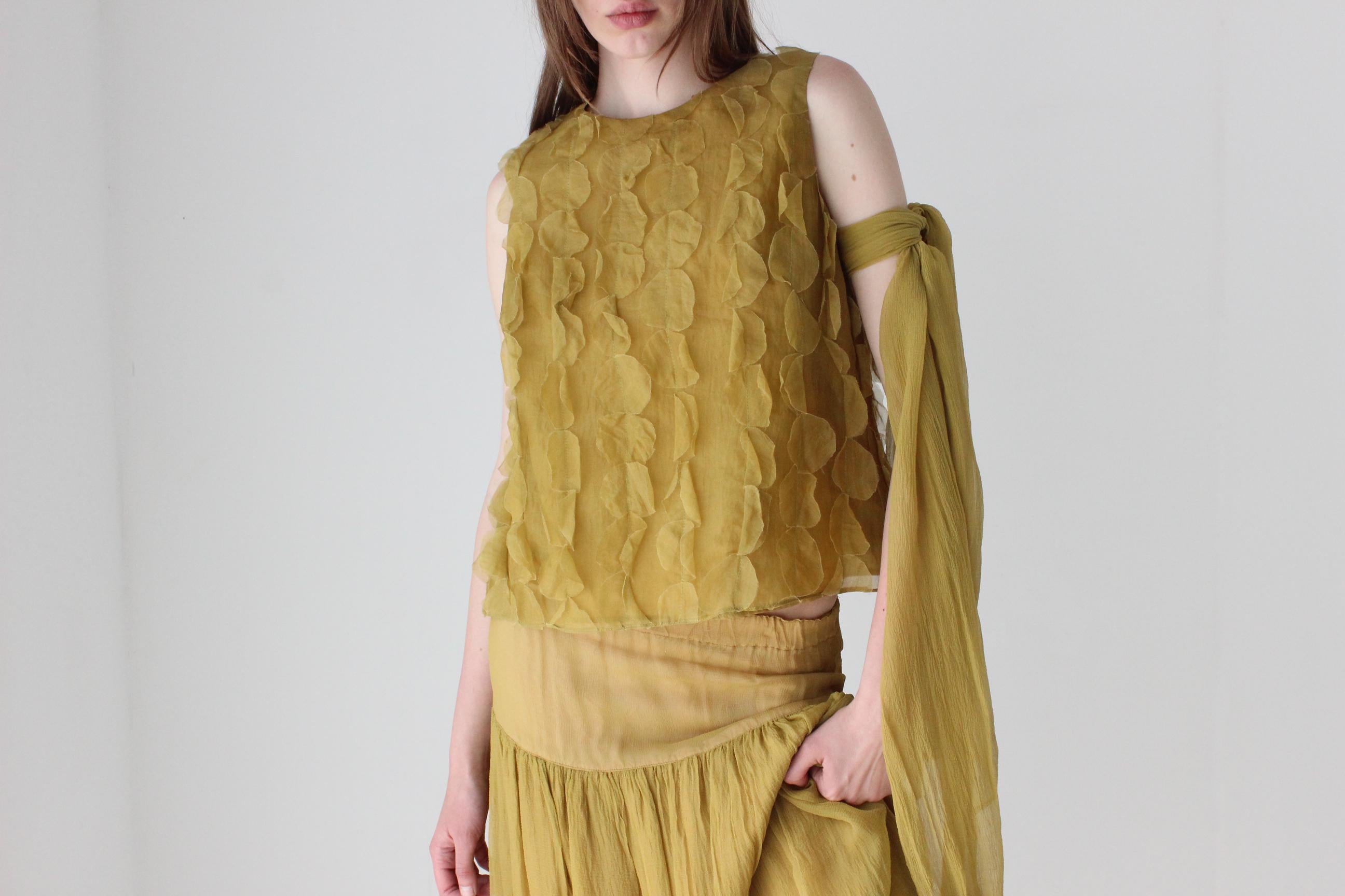 Y2K Textural Silk Organza Top
