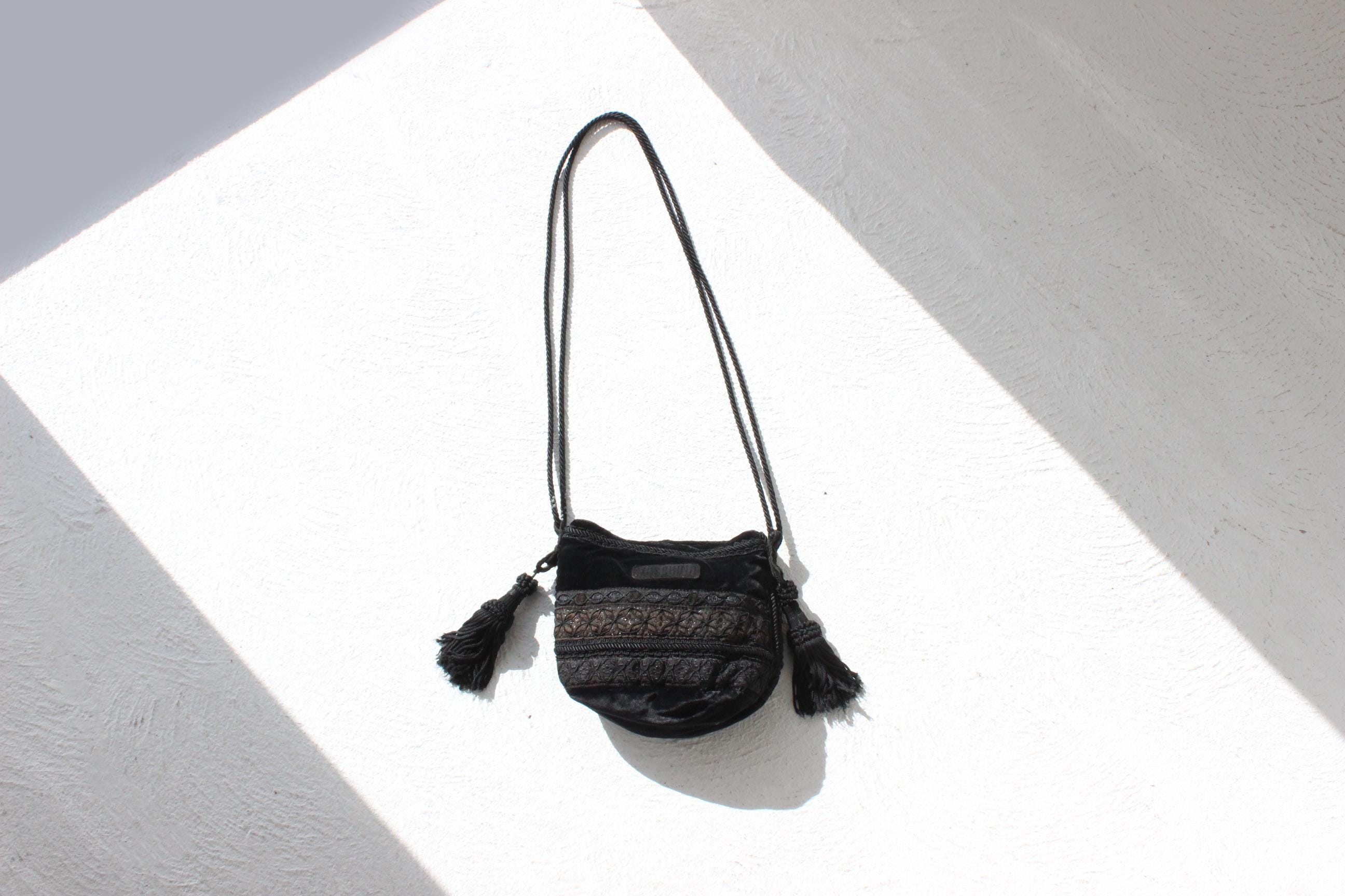 90s Moschino Velvet Tassel Opera Bag