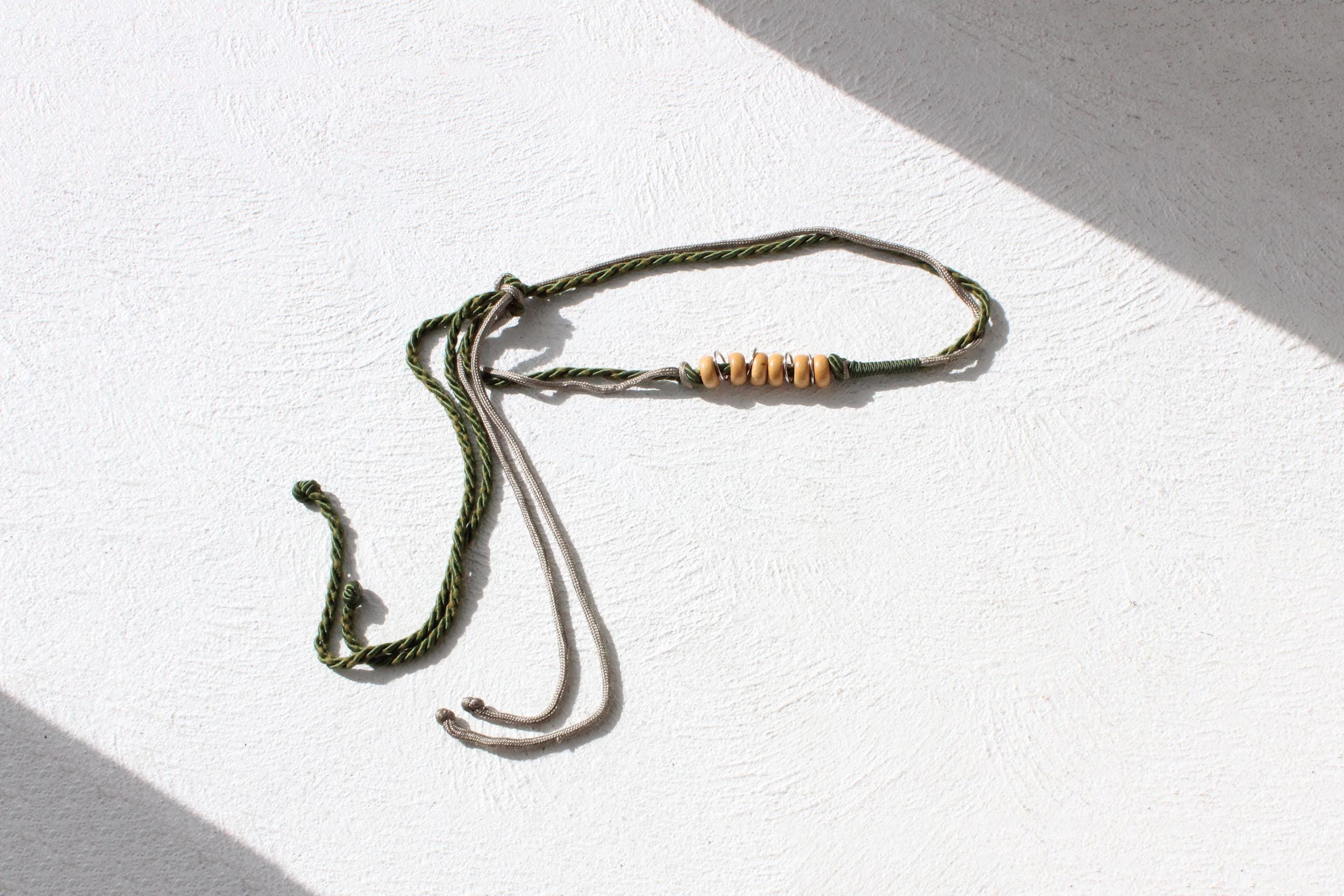 70s Olive Green Rope Belt