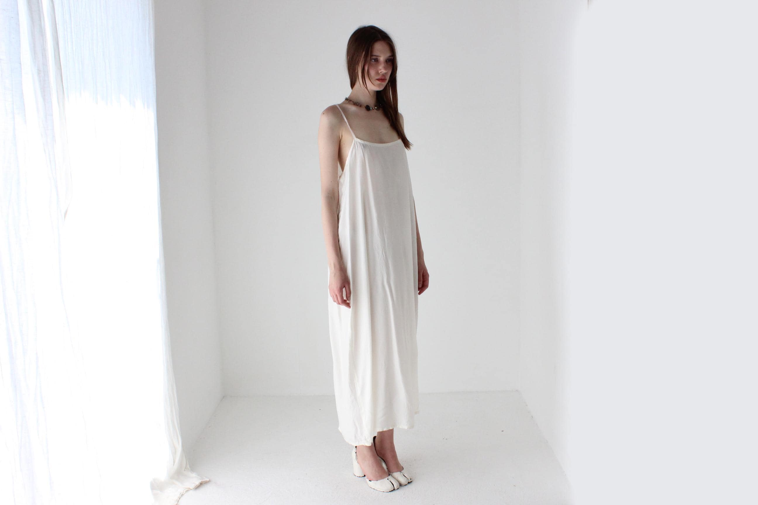 Relaxed & Roomy Ivory Nighty Slip Dress