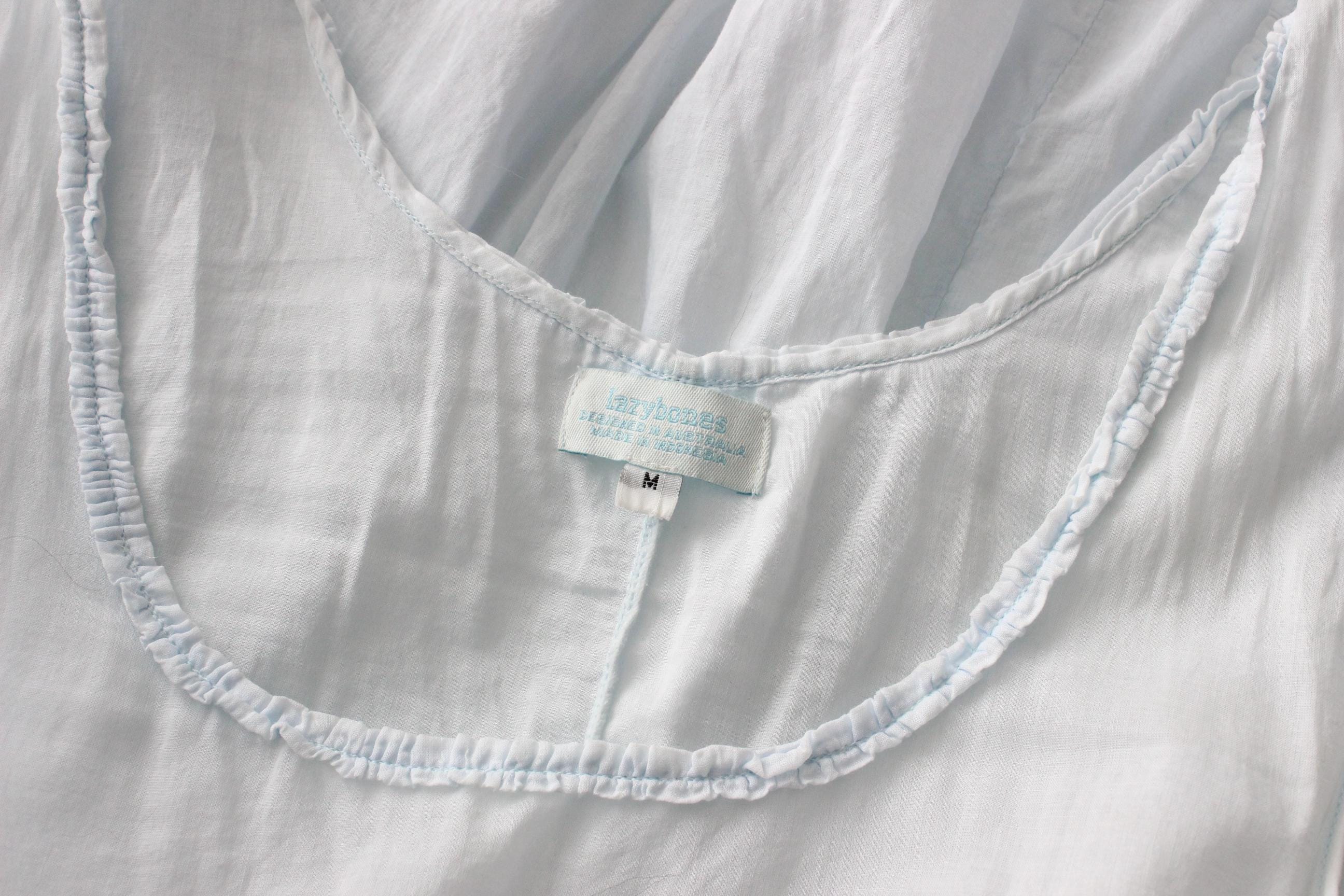 90s Tissue Thin Cotton Gauze Trapeze Dress