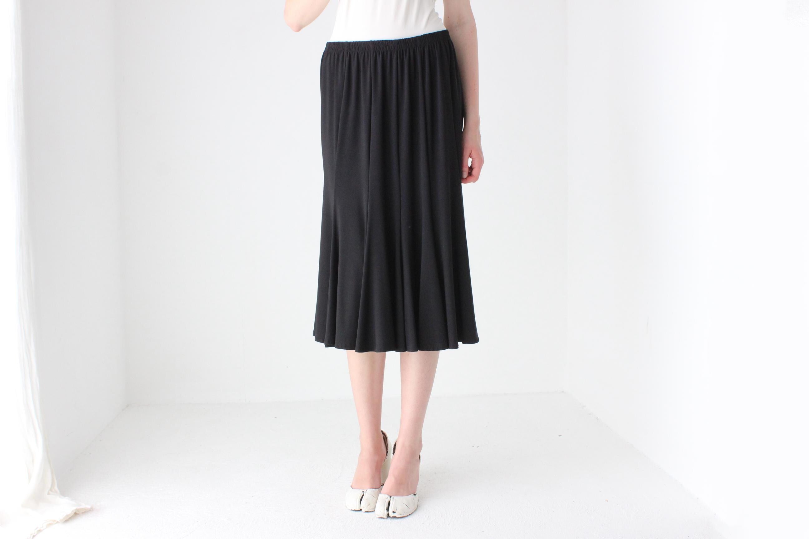 90s Minimal Slinky Midi Skirt