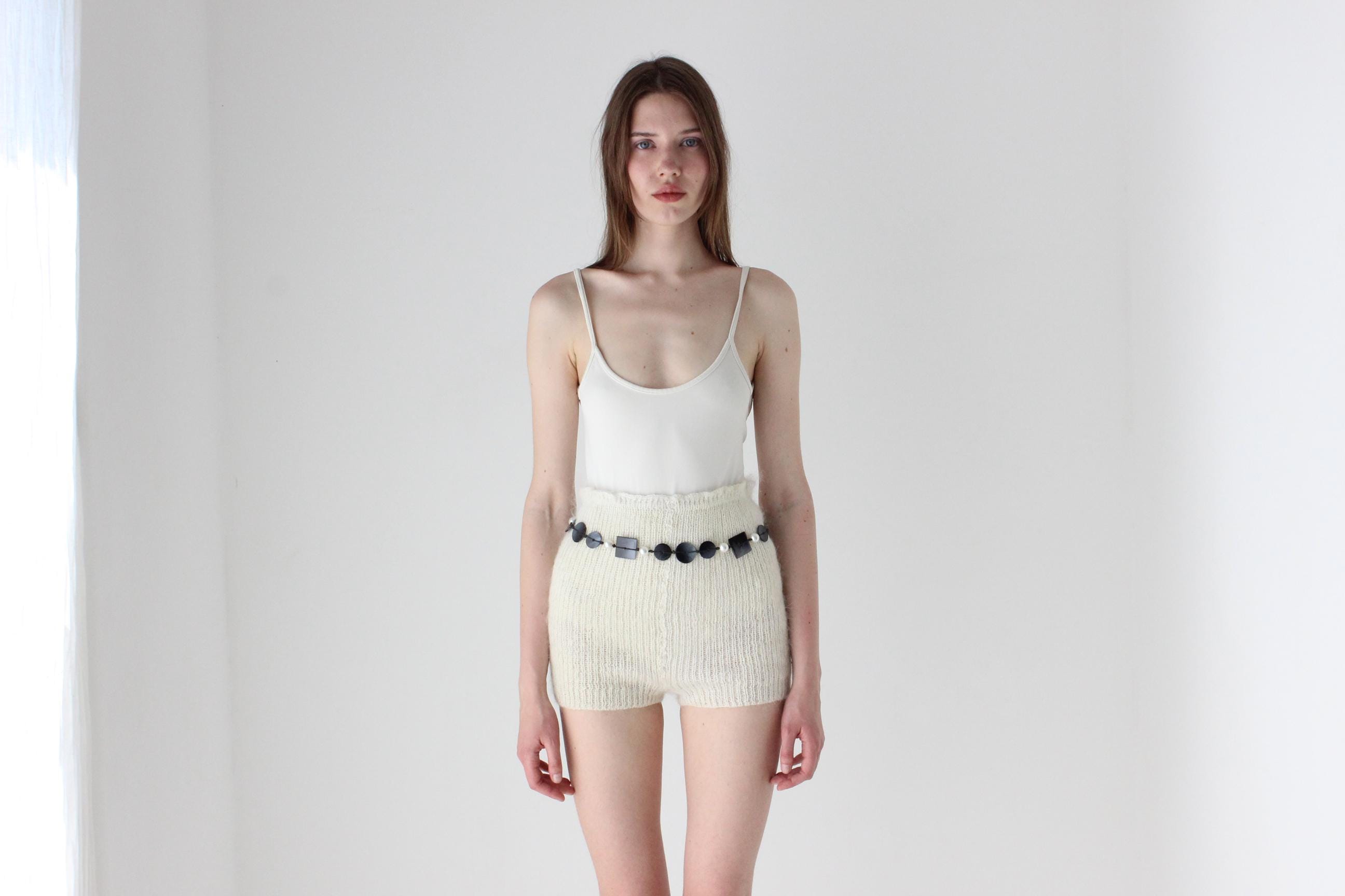 90s Resin Bead & Pearl Abstract Tie Up Belt
