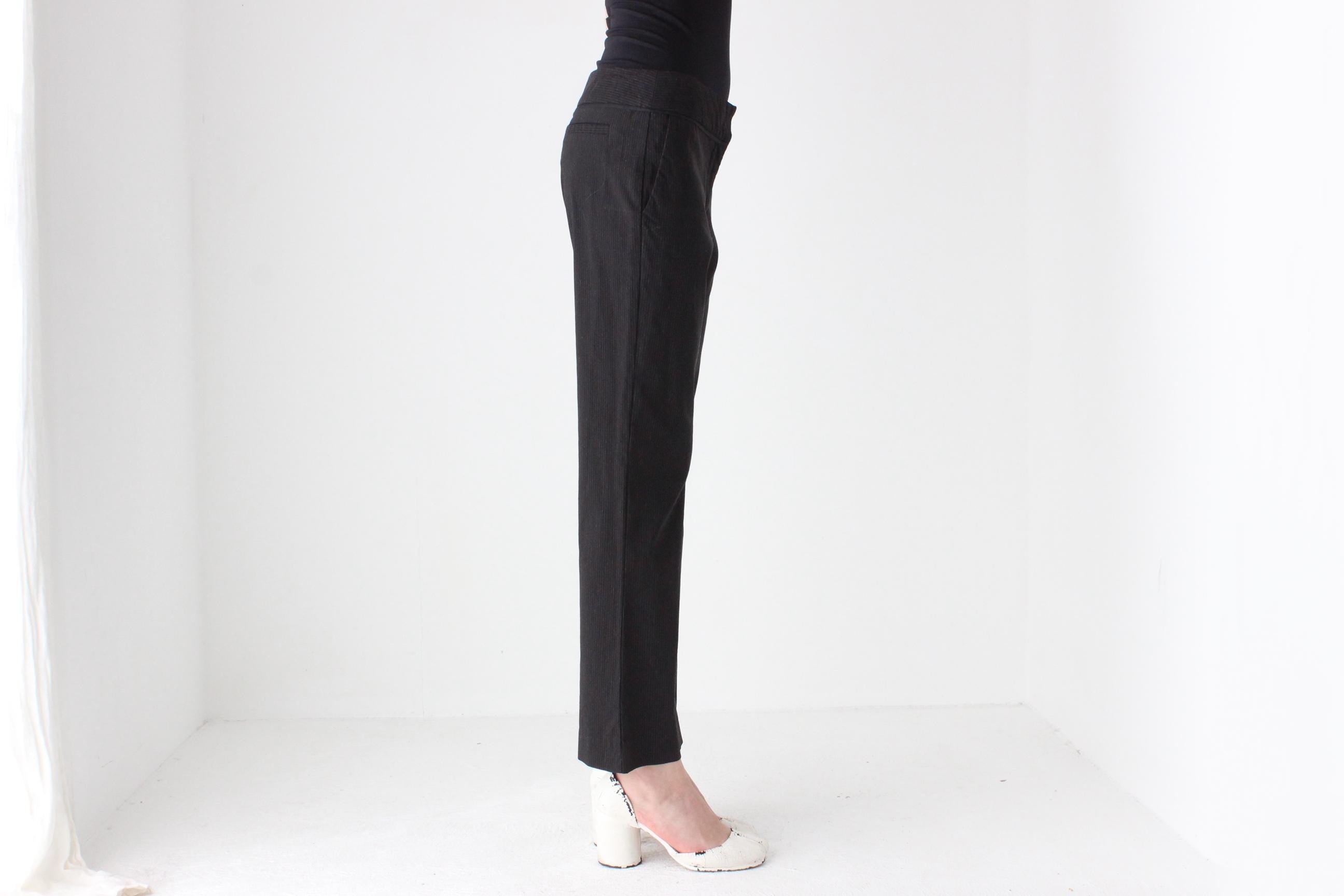 Y2K Veronika Maine Pinstripe Bootcut Trousers