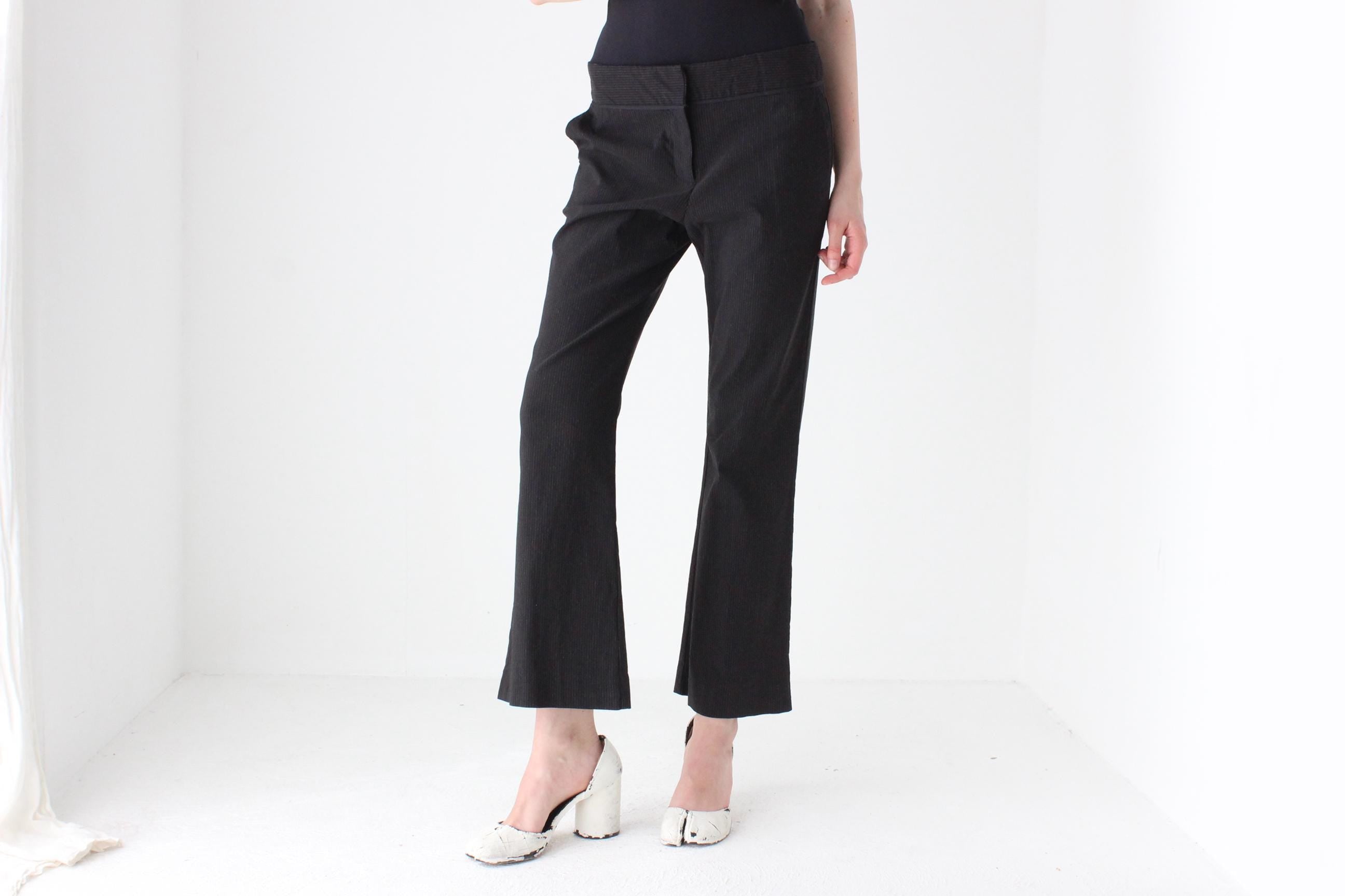 Y2K Veronika Maine Pinstripe Bootcut Trousers