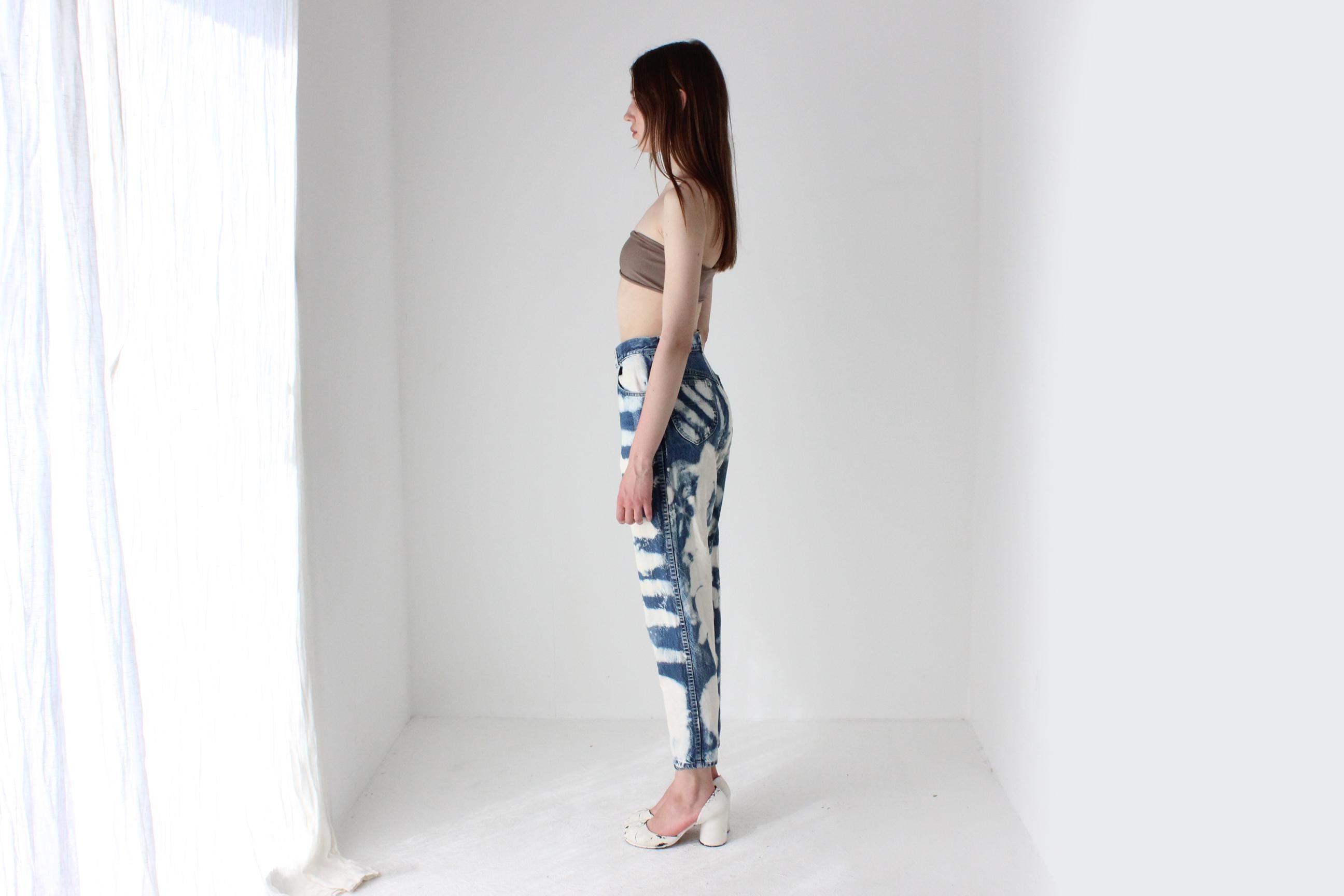 80s Acid Wash Hand Bleached Jeans