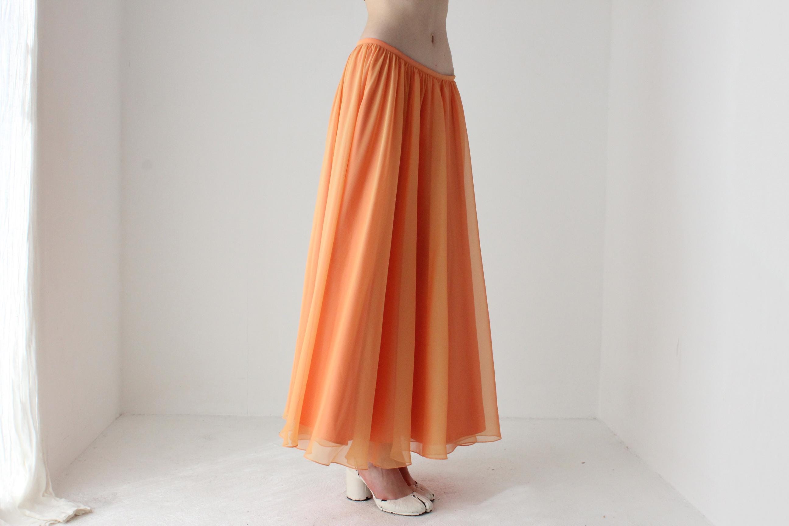 90s Iridescent Formal Skirt